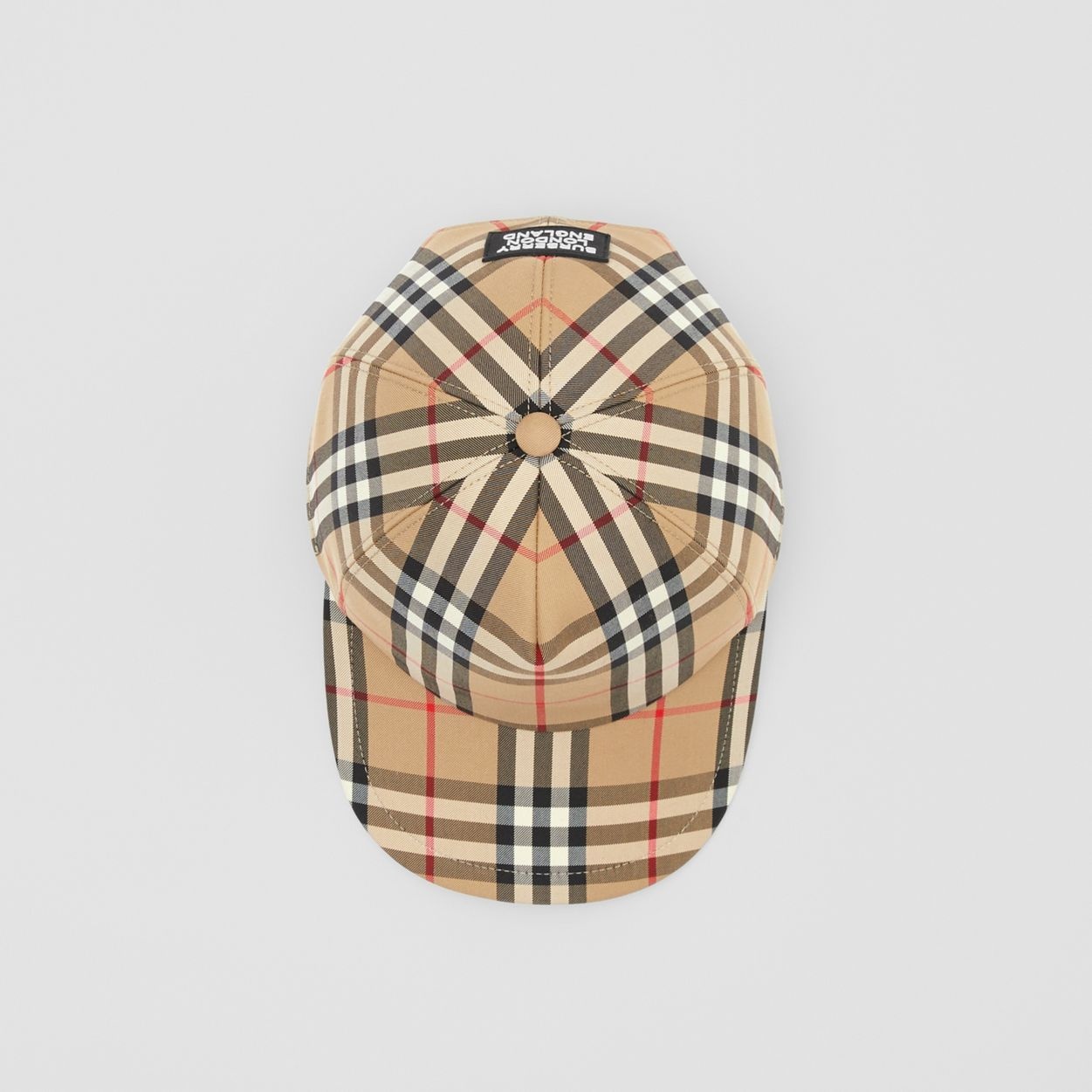 Logo Appliqué Vintage Check Cap - 7