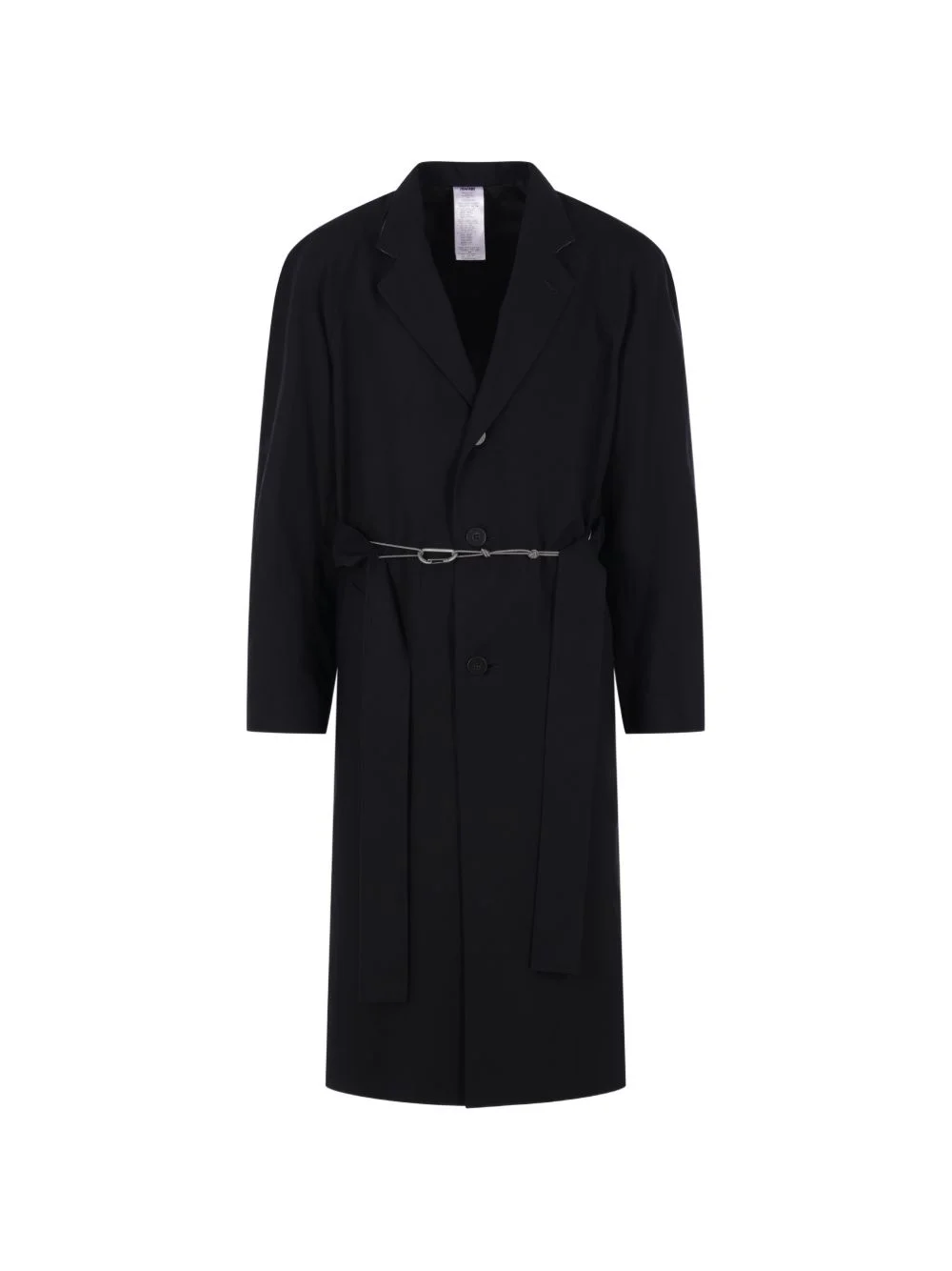 belted cotton coat - 1