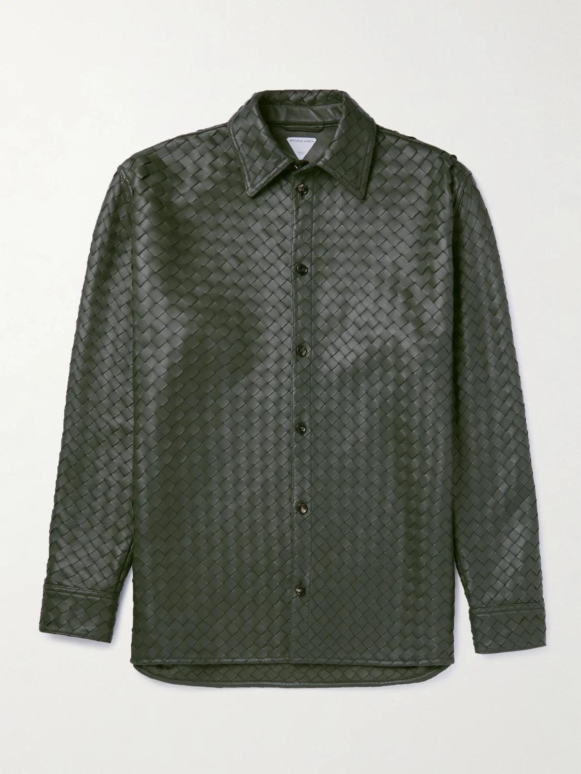 Intrecciato Leather Shirt - 1