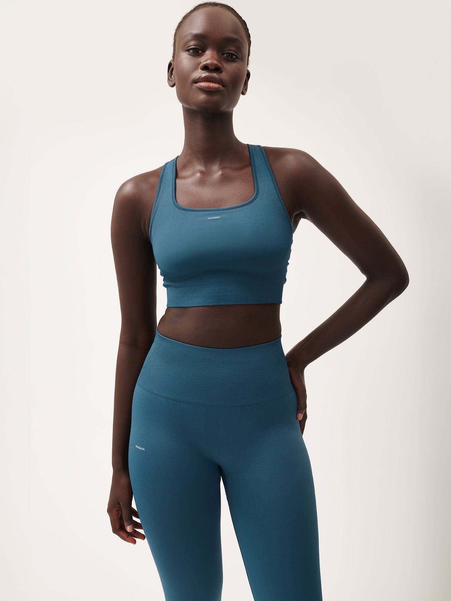 Women's Plant-Stretch Compressive Sports Bra - Storm Blue - 2
