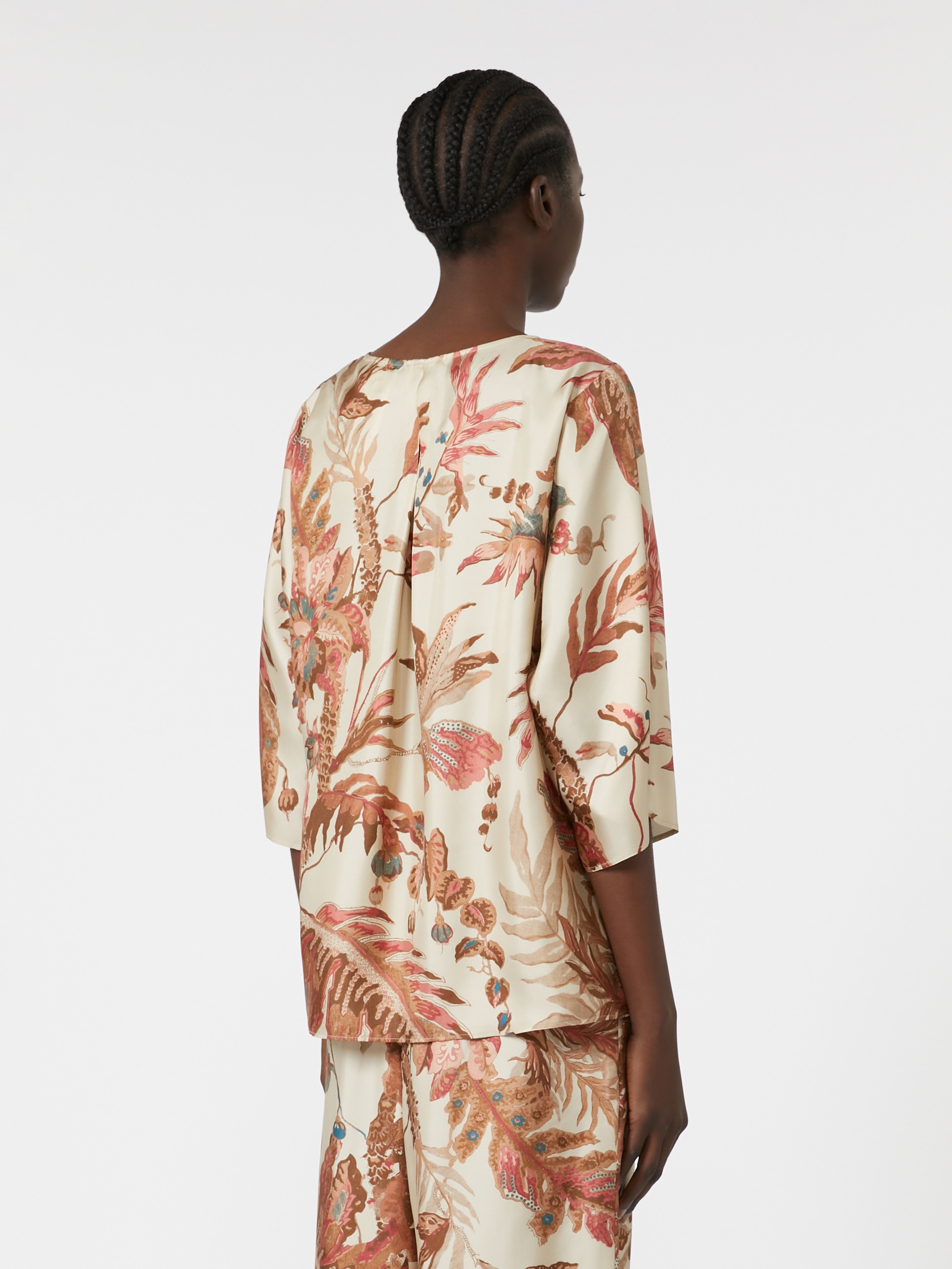 FILIPPO Printed silk twill blouse - 4