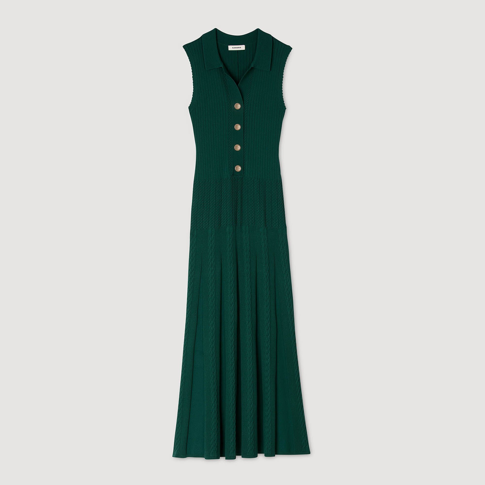 KNIT DRESS WITH POLO NECK - 6