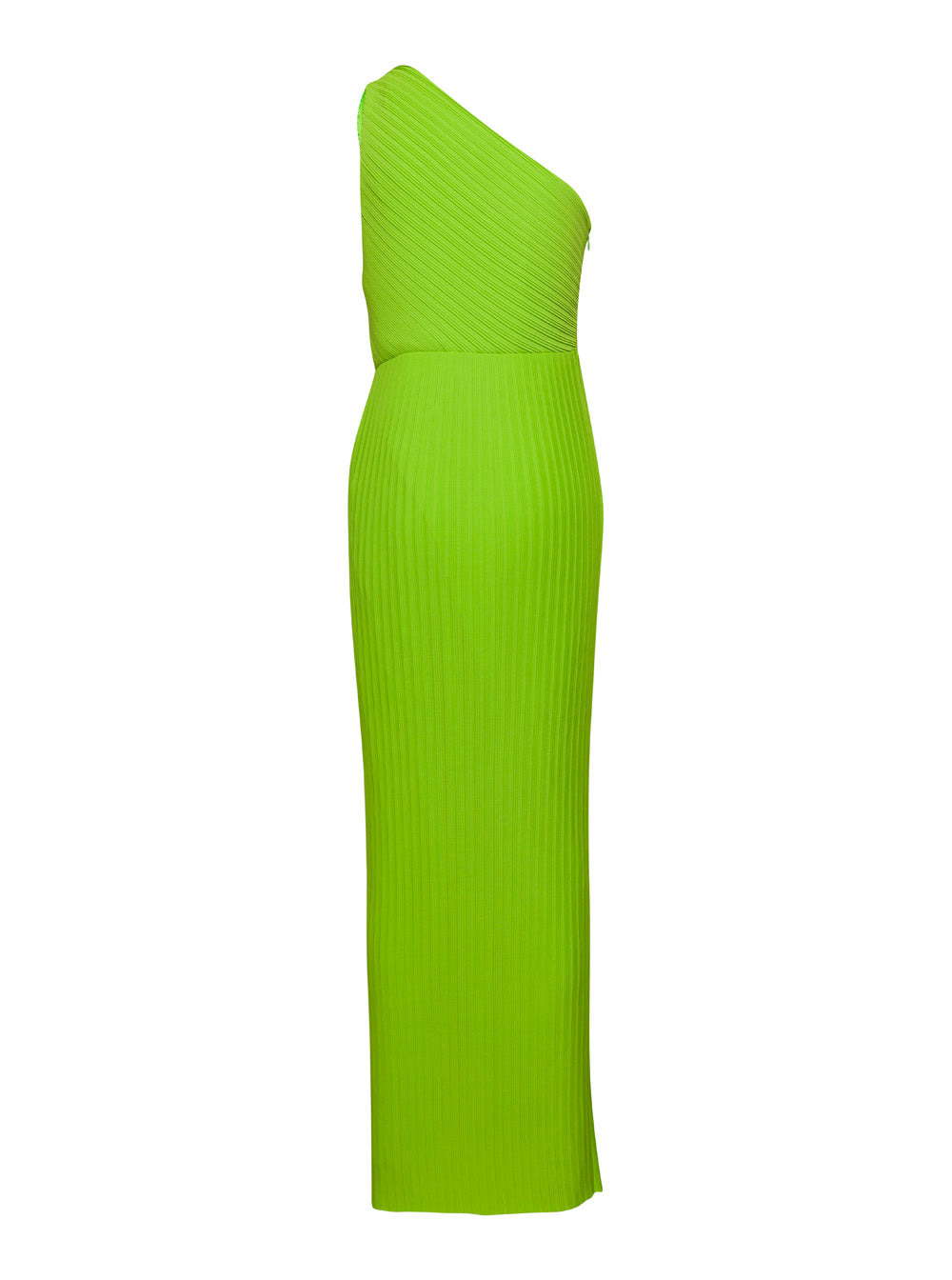Solace London Women Green One Shoulder Maxi Dress In Techno Fabric Woman - 2