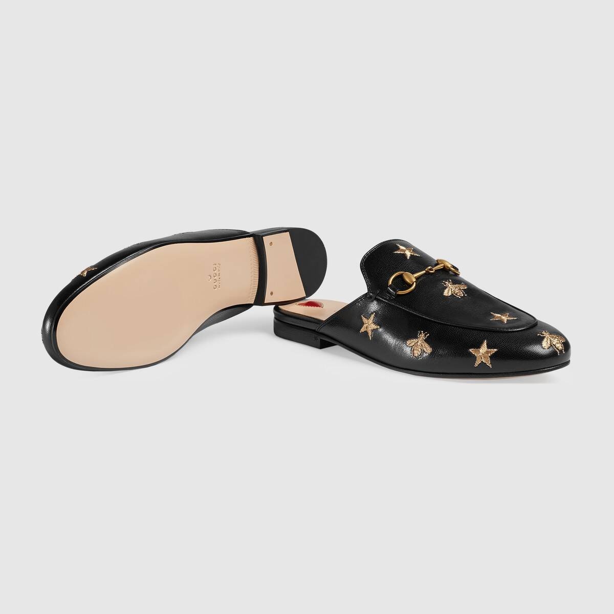 Princetown embroidered leather slipper - 5