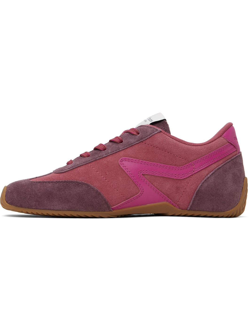 Pink & Purple Suede Ultra Slim Retro Runner Sneakers - 3