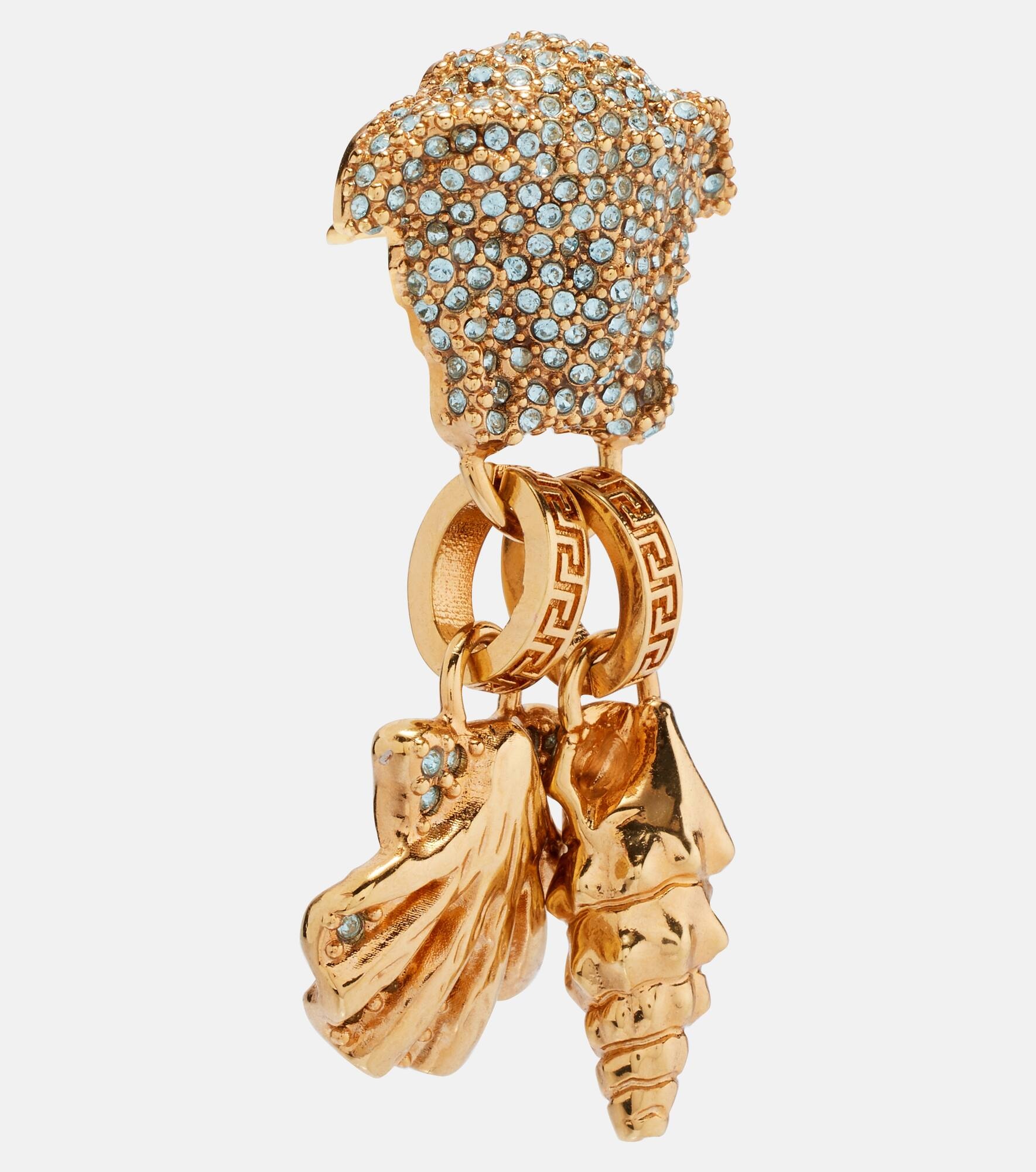 Medusa crystal-embellished drop earrings - 2