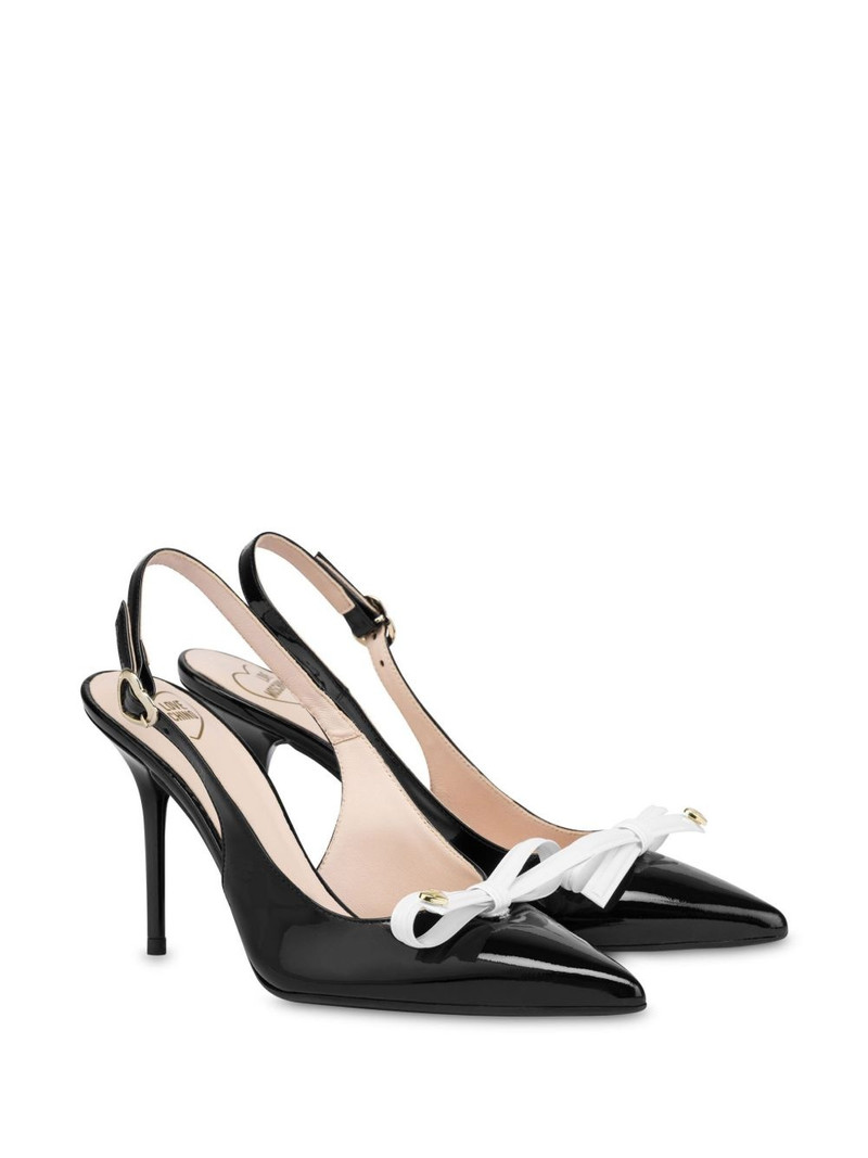 Moschino bow-detailing patent-leather pumps outlook