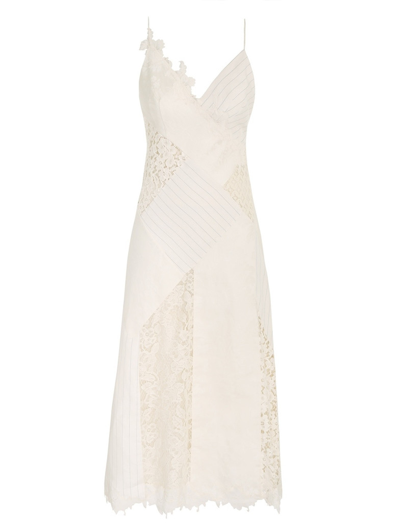 Zimmermann LUMINOSITY PATCH LACE DRESS - 8089DF231CRM | REVERSIBLE