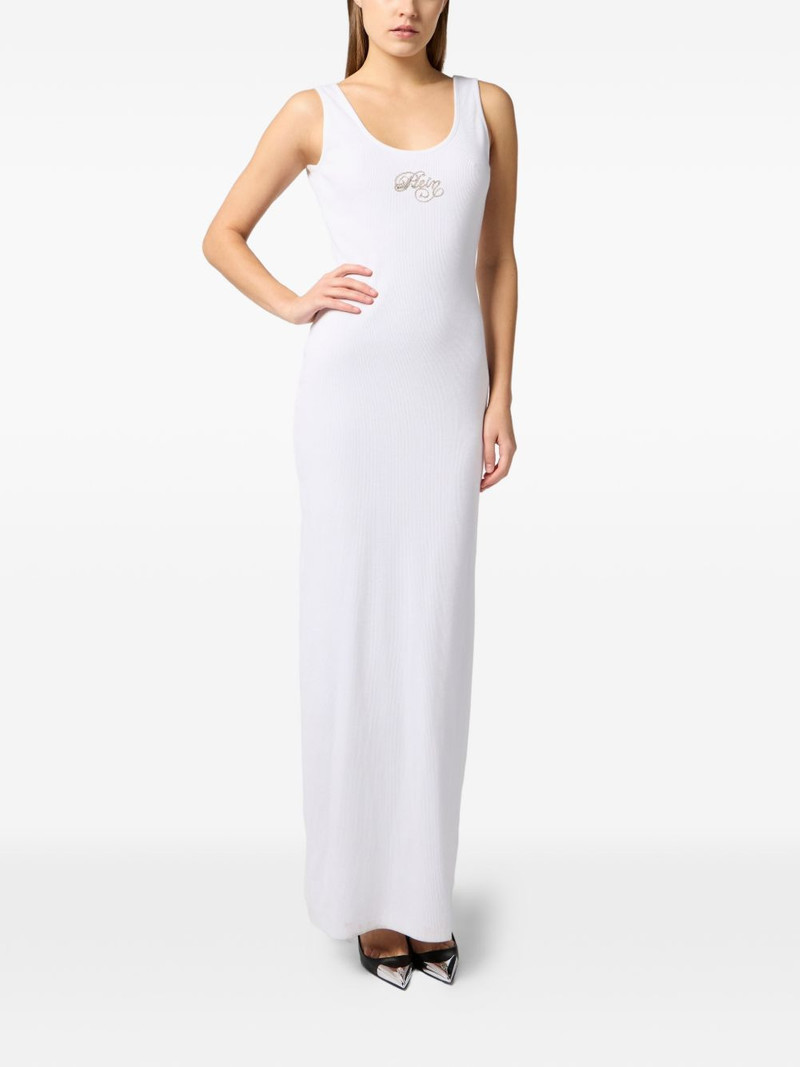 PHILIPP PLEIN logo-detail maxi dress outlook