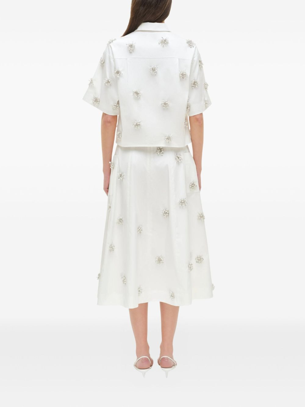 embellished cotton skirt - 4