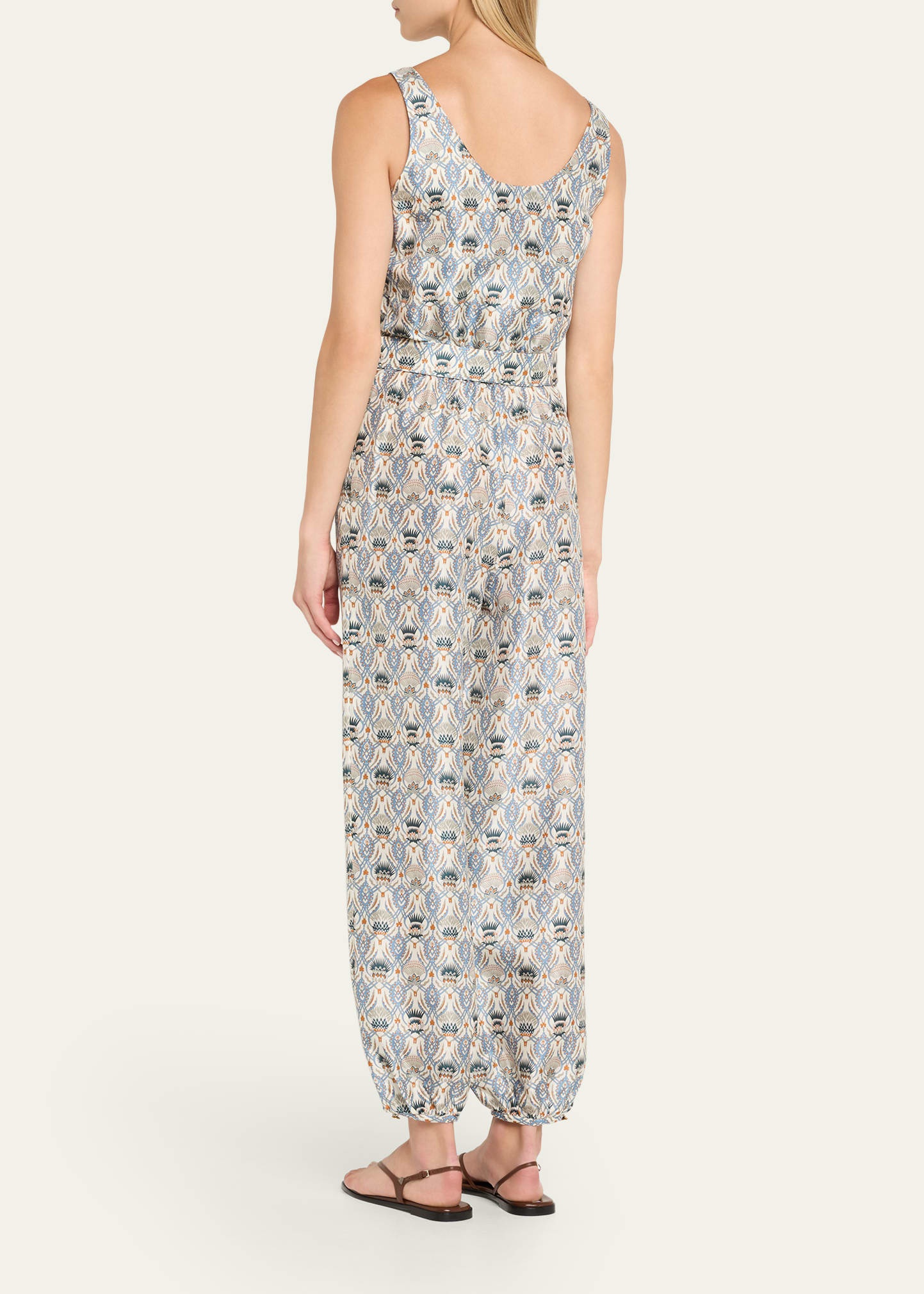 Nadia Belted Wide-Leg Cuffed Romper - 3