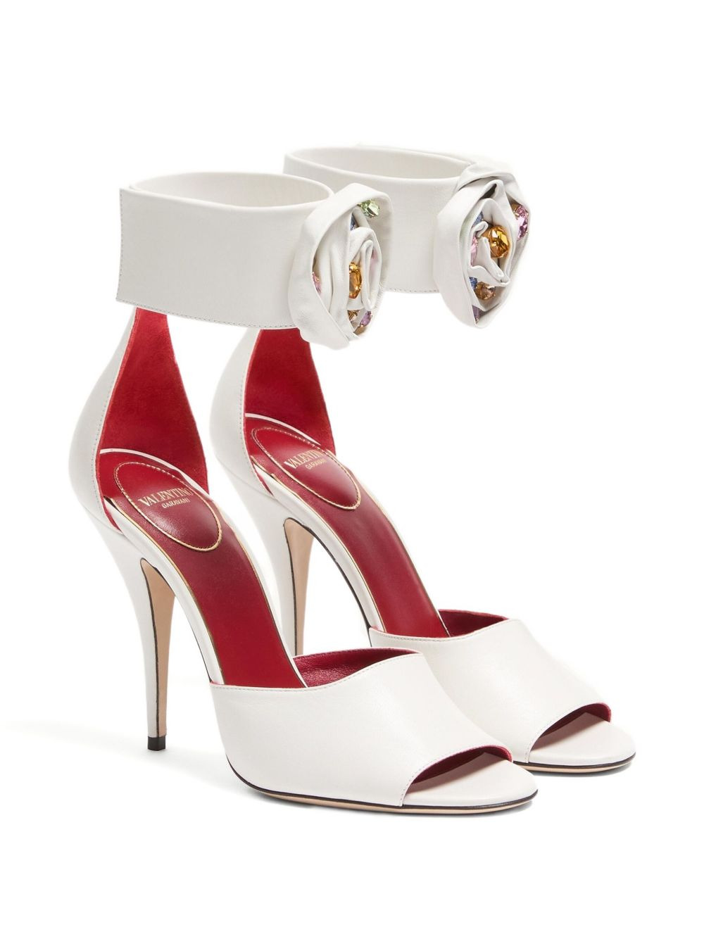 105mm Drip Rose rose-detail ankle-strap sandals - 2