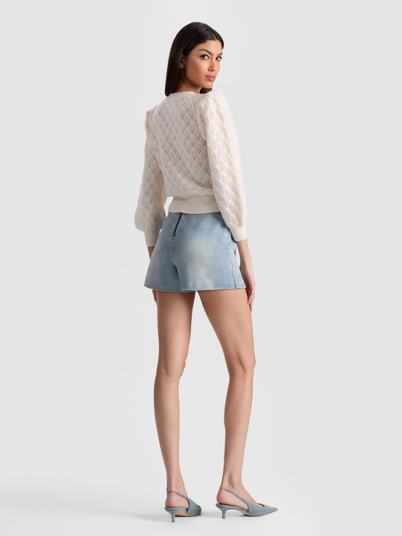 Alice + Olivia DORIS POINTELLE CARDIGAN outlook
