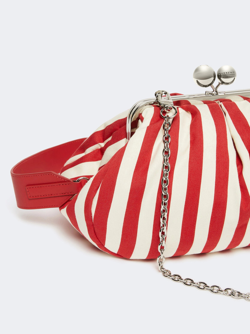 GERUSIA Medium striped cotton Pasticcino bag - RED 3