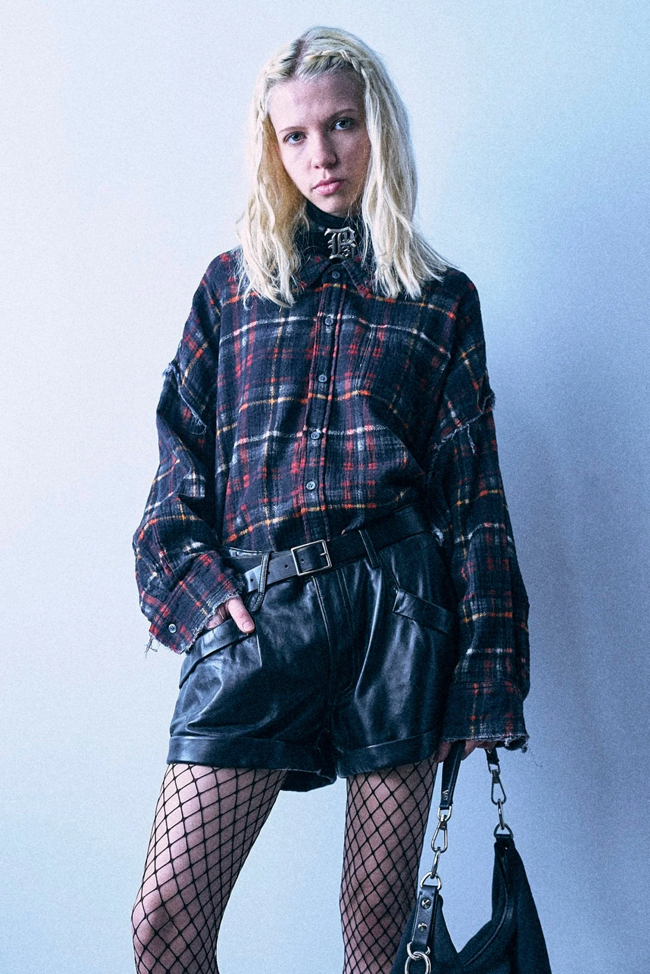 Reversible Shredded Seam Drop Neck Shirt - 1