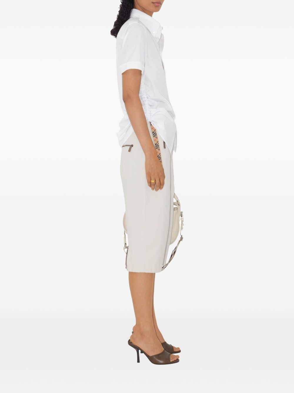 ruched-detailing shirt - 4