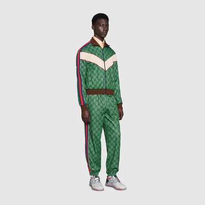 GUCCI GG jersey zip jacket with Web outlook