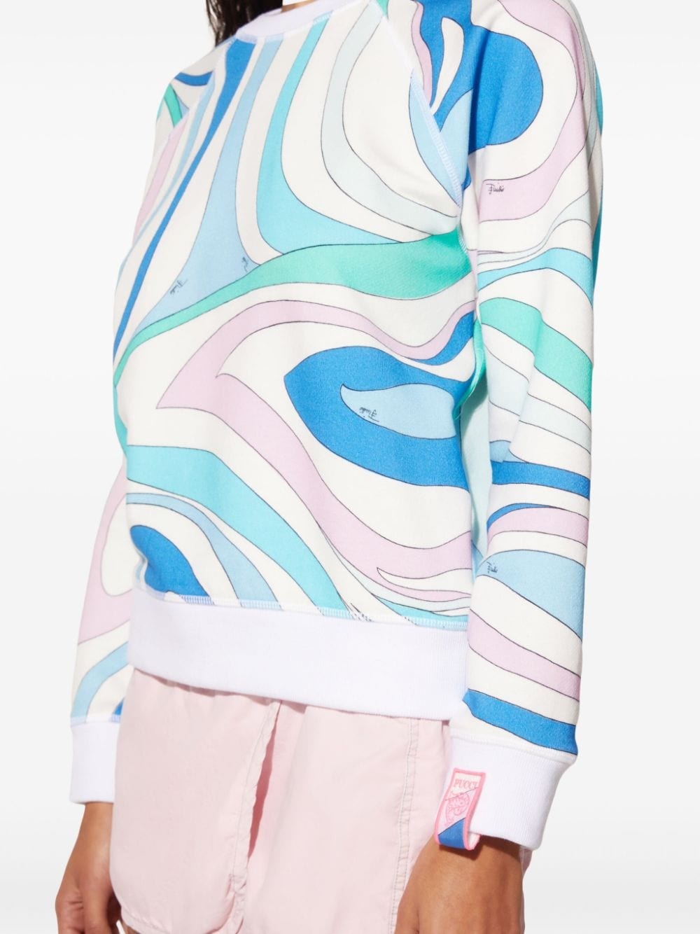 Marmo-print cotton sweatshirt - 5