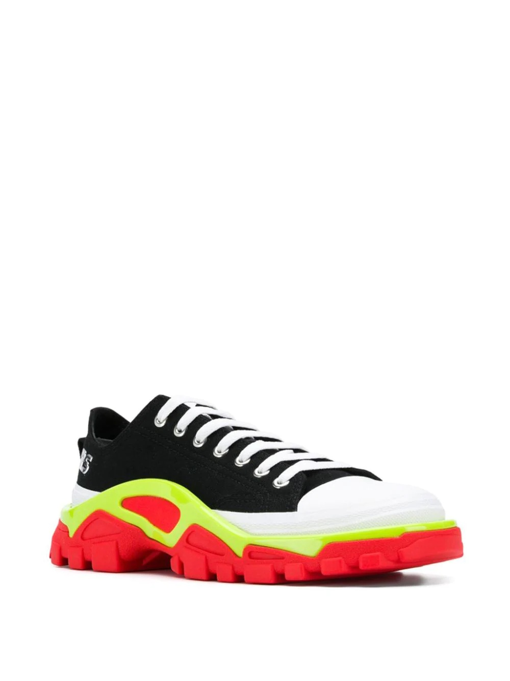 x Raf Simons Detroit Runner contrast sole low-top cotton sneakers - 2