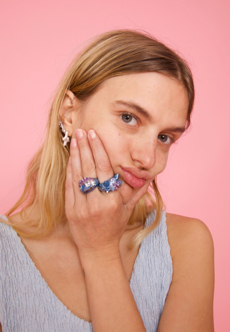 Collina Strada SOFT BLUE ALIEN RING outlook