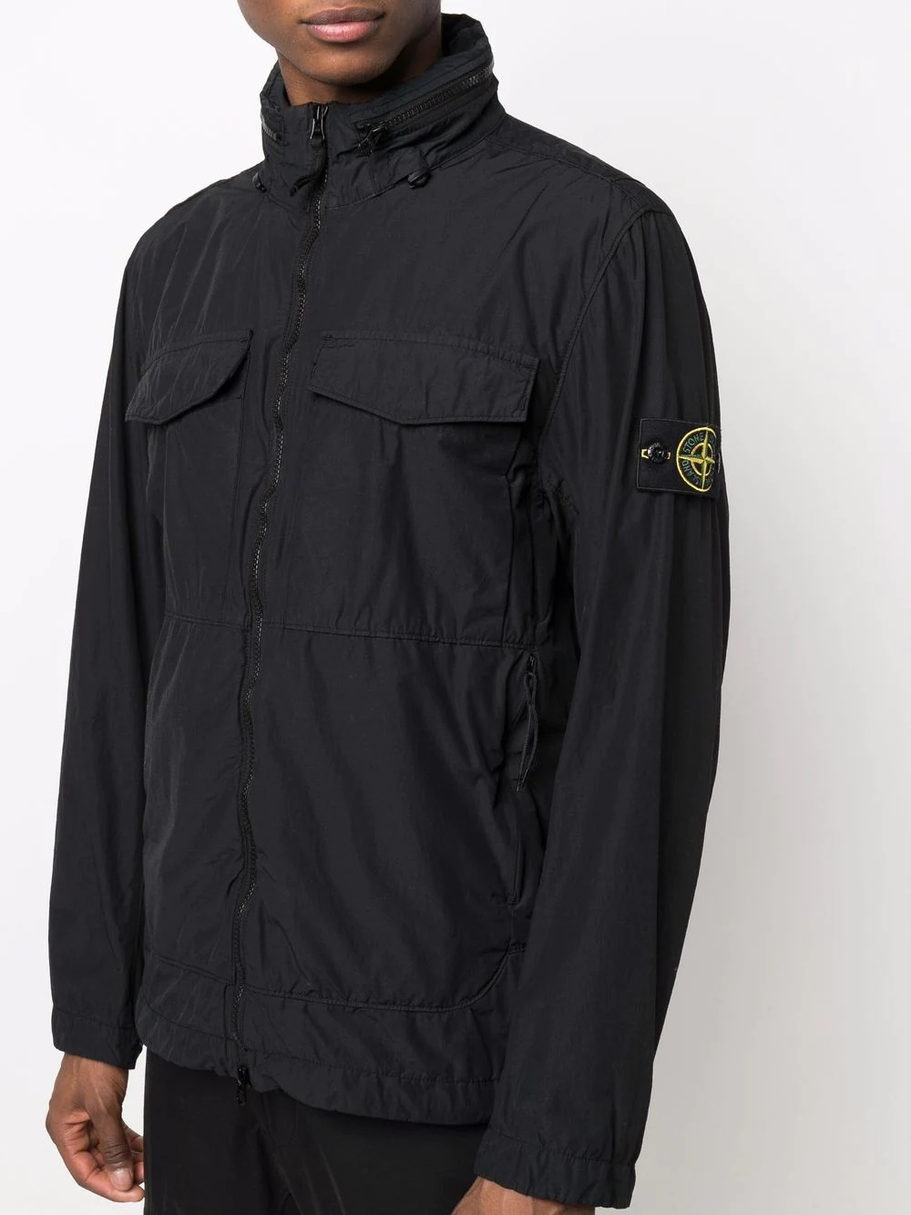 Compass-patch zip-up jacket - 5