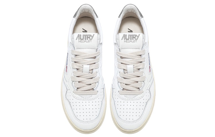 (WMNS) Autry Medalist Leather Low 'White Silver' AULW-LL05 - 3