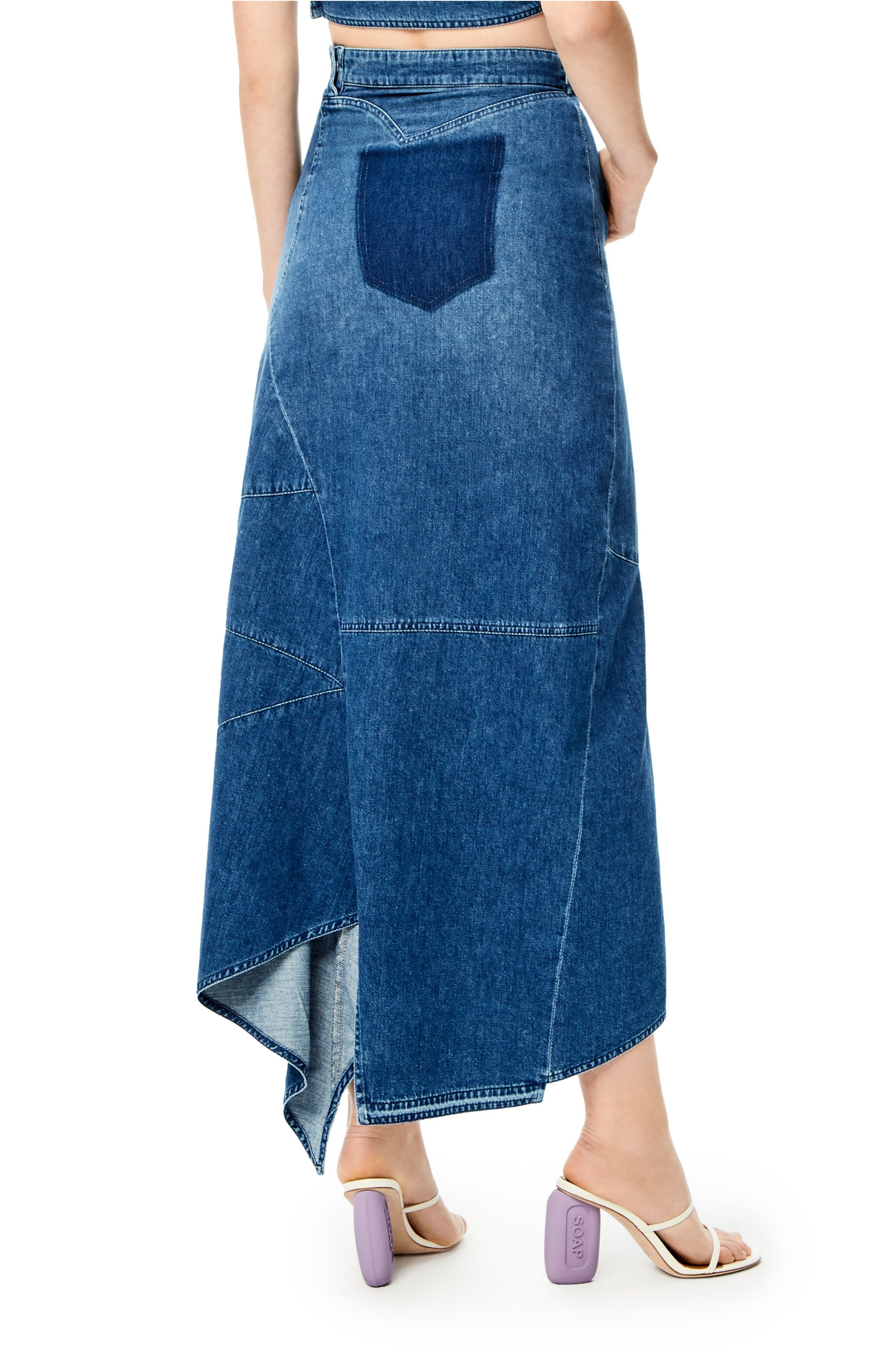 Ruffle skirt in denim - 4