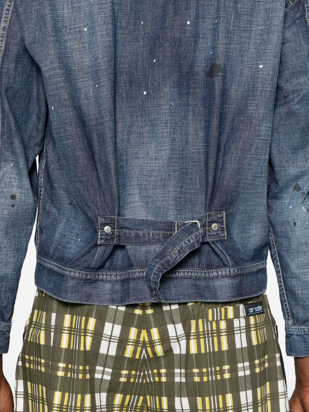 paint splatter-detail denim jacket - 5
