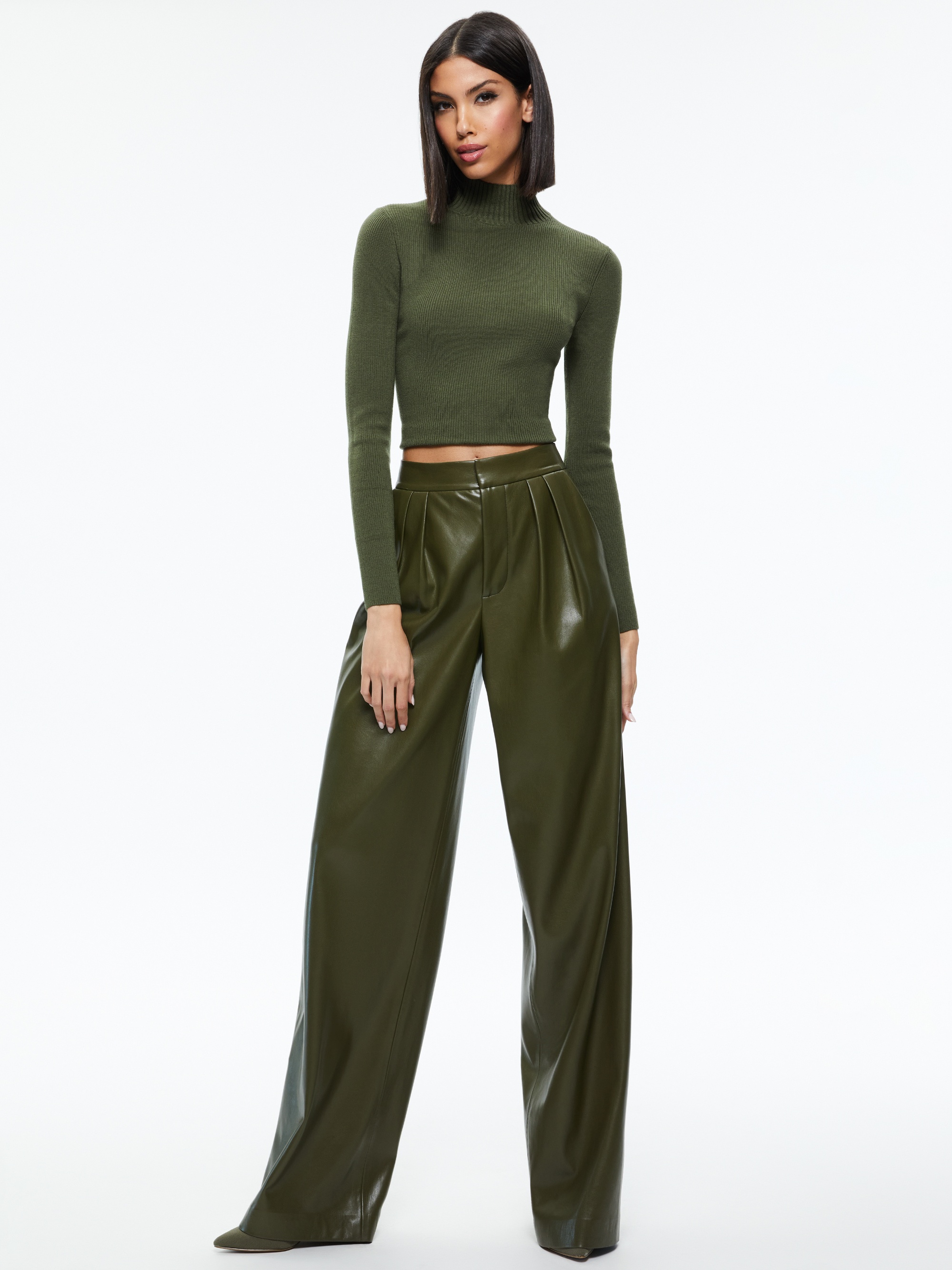 SENAIDA CROPPED MOCK NECK PULLOVER - 5
