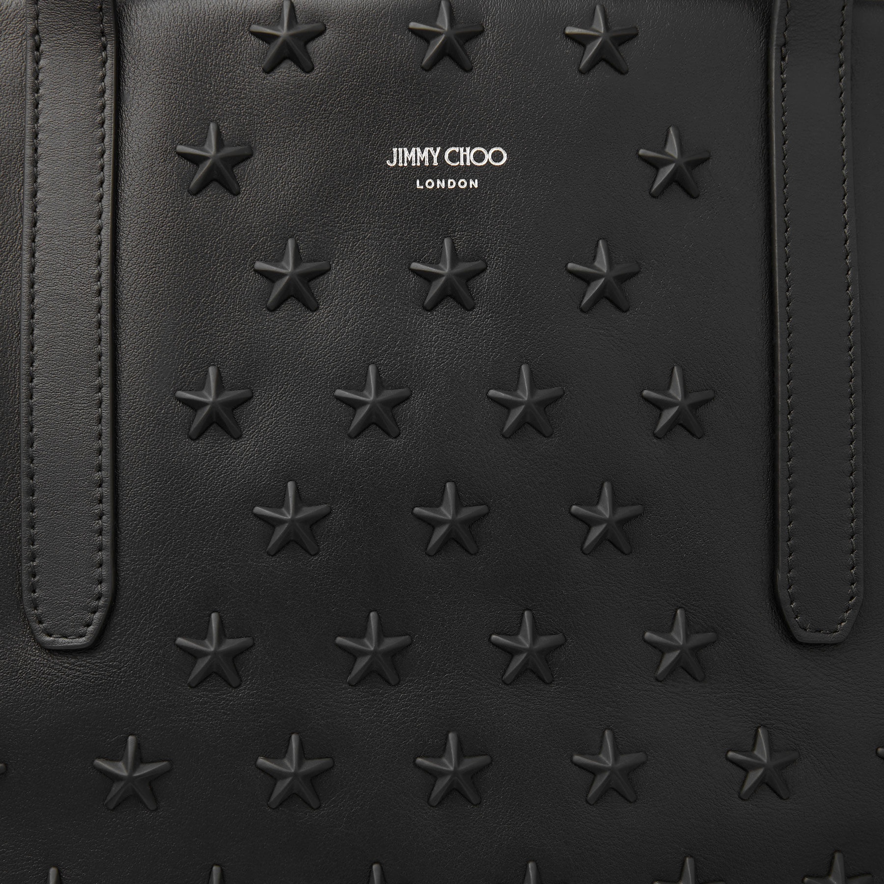 Pimlico/S N/S
Black Leather Tote Bag with Stars - 3