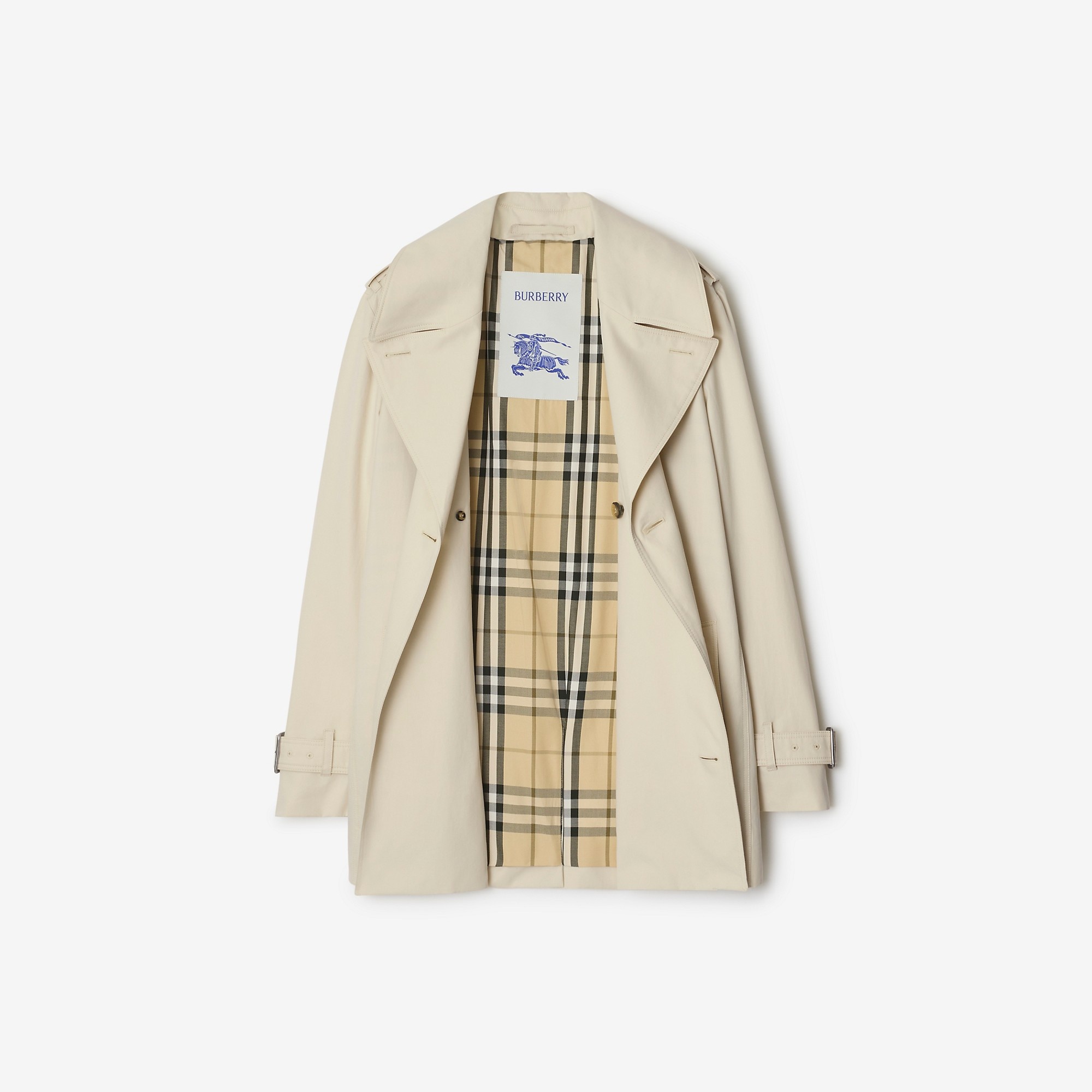 Short Gabardine Trench Coat - 5