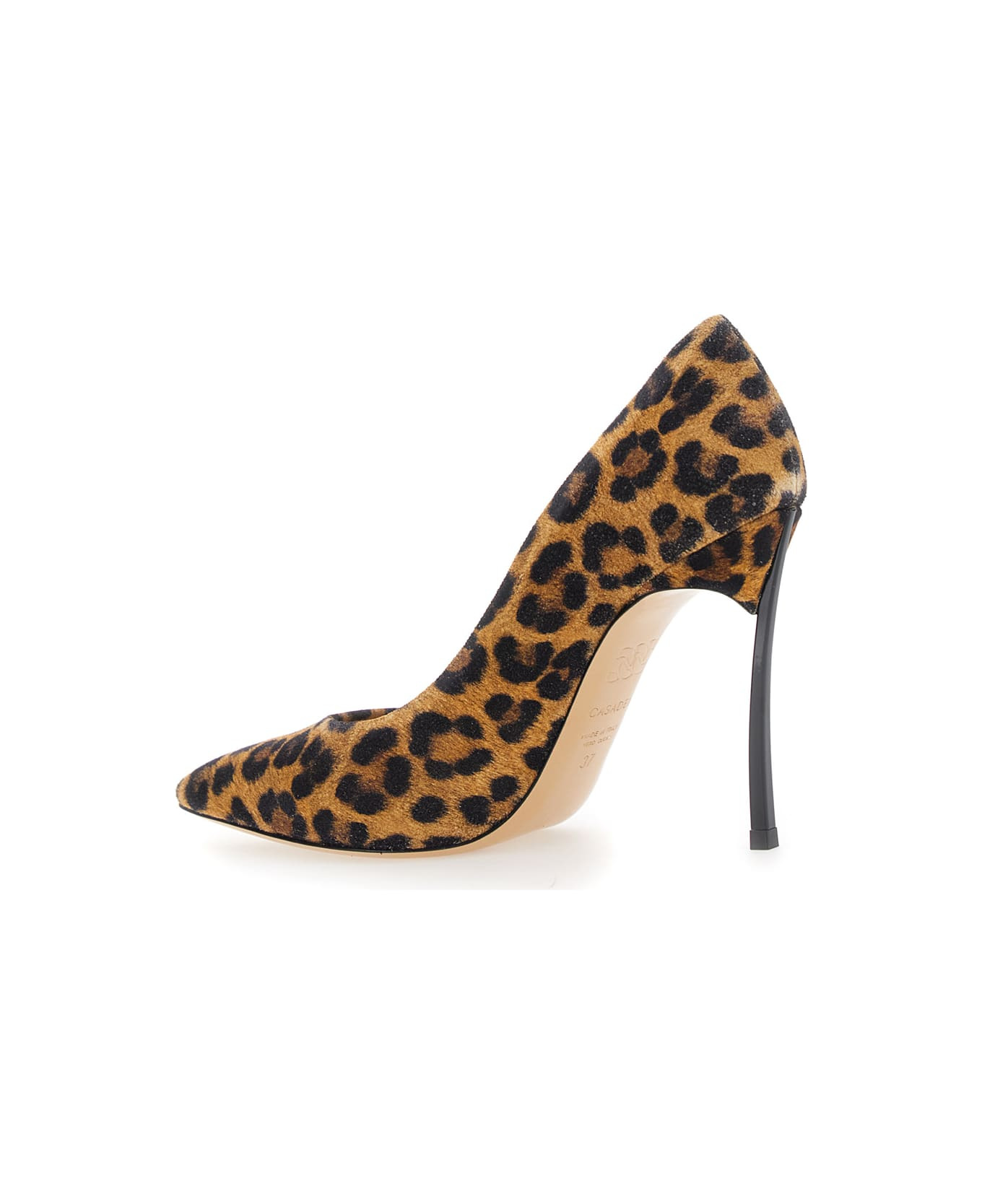 'malesia' Brown Pumps With High Stiletto Heel And Leopard Motif In Suede Woman - 3