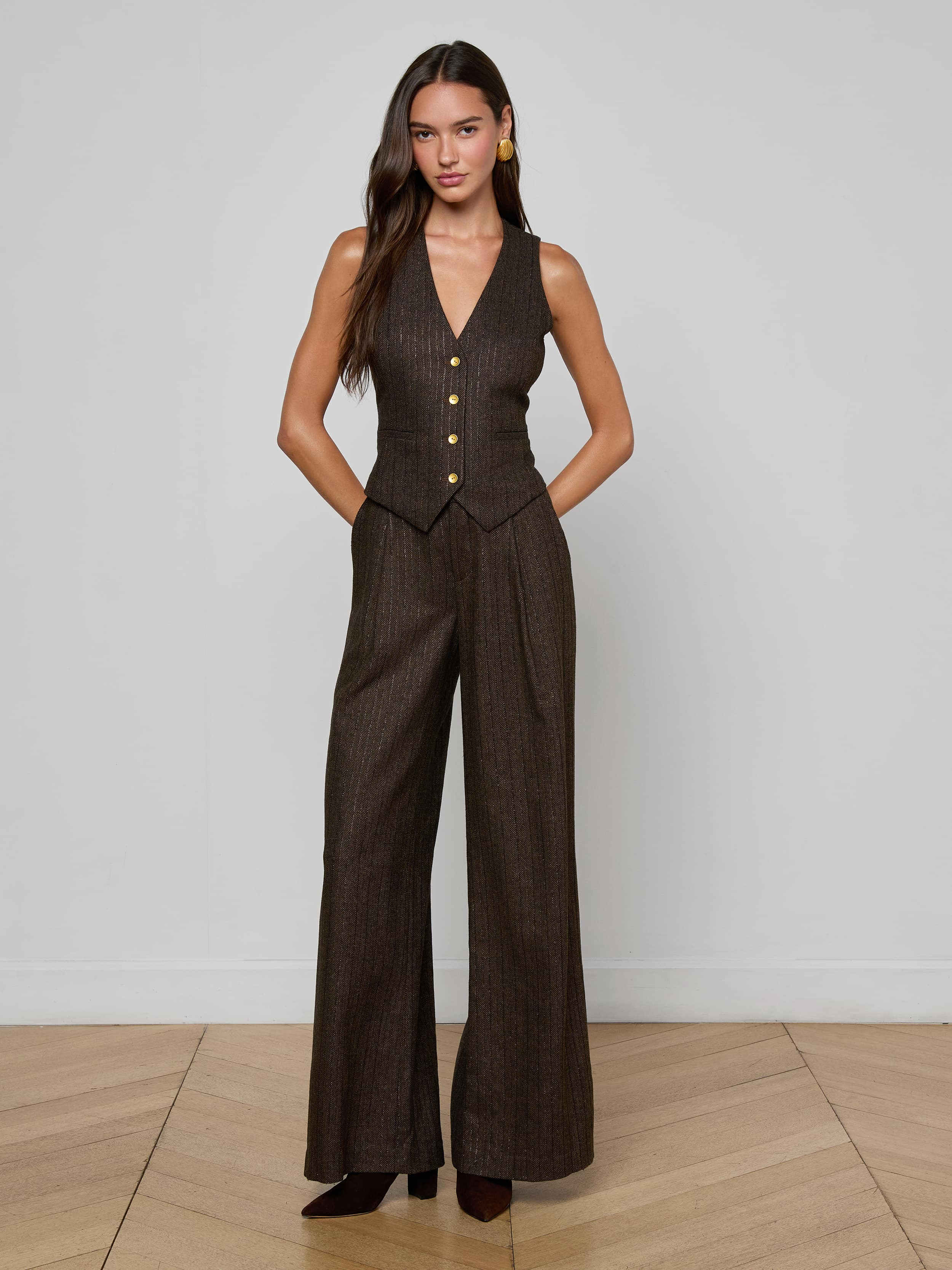 Drina Pinstriped Vest - 4