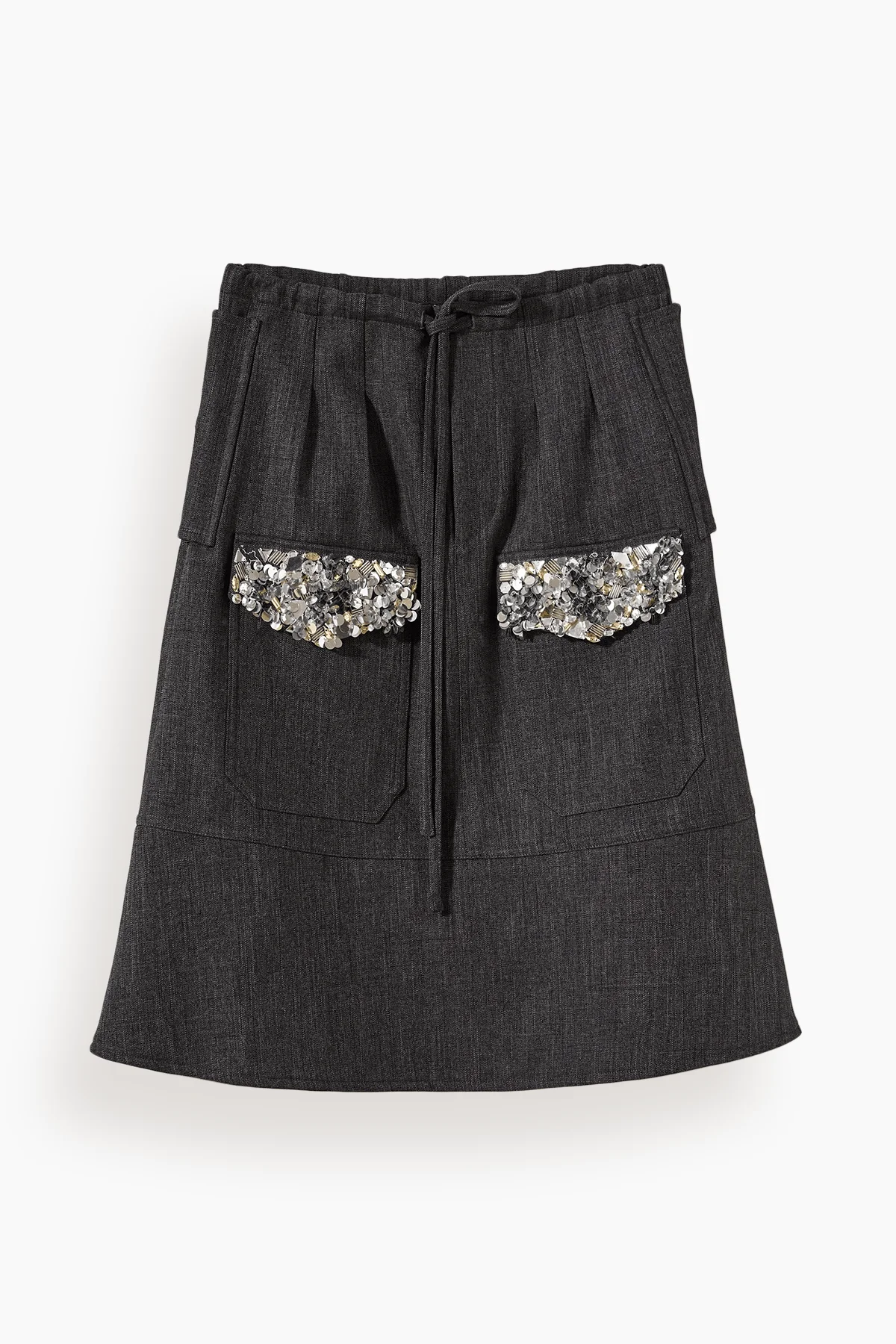 Skirt in Melange Black and Grey - 1