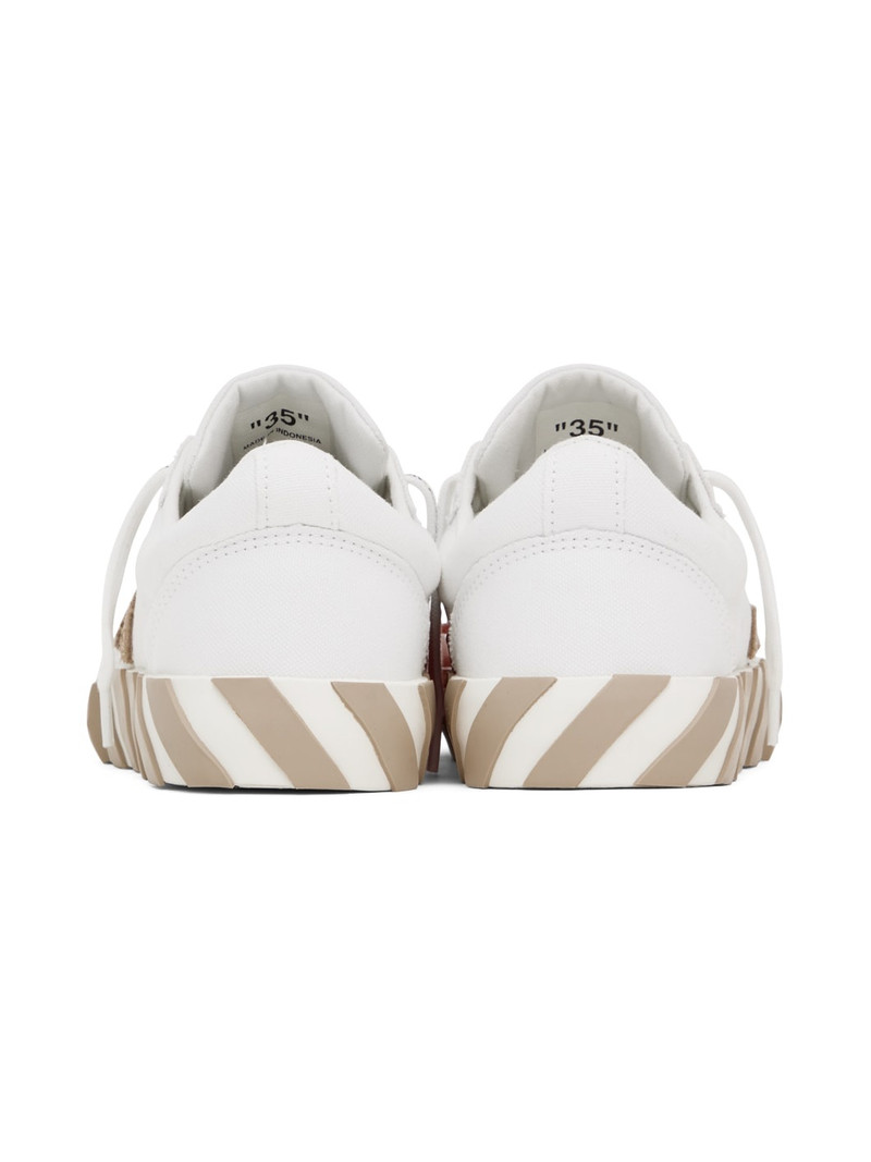 White & Tan Vulcanized Sneakers 2