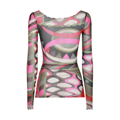 EMILIO PUCCI pink and multicolor t-shirt outlook