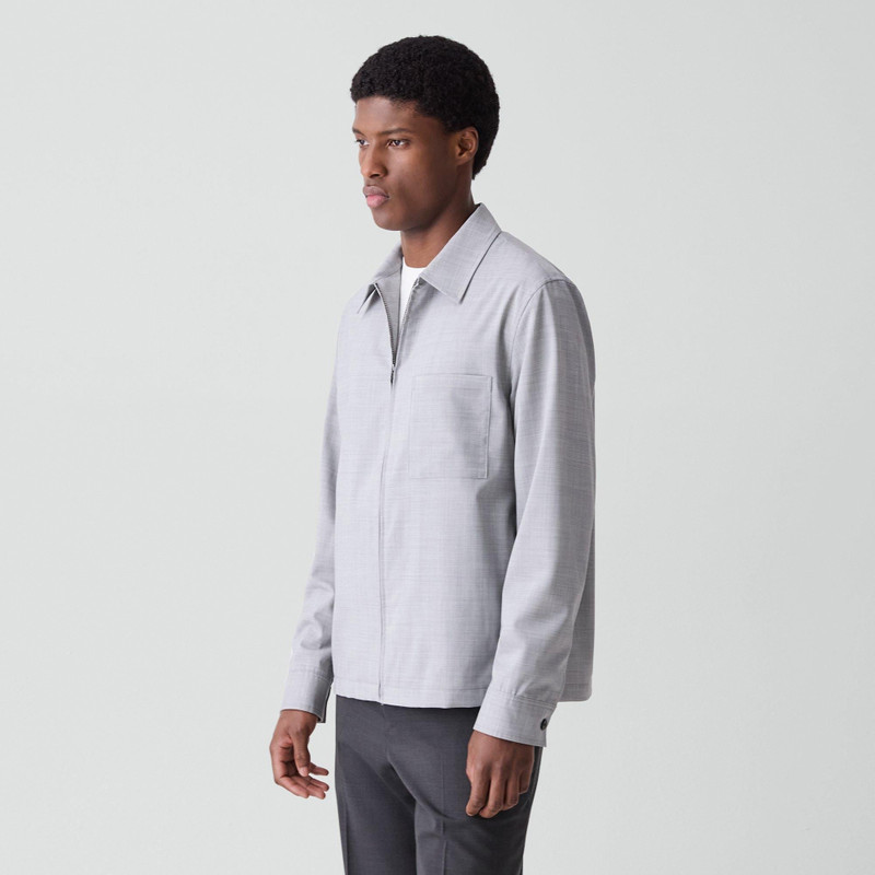 Zip Overshirt in Motion Wool 3