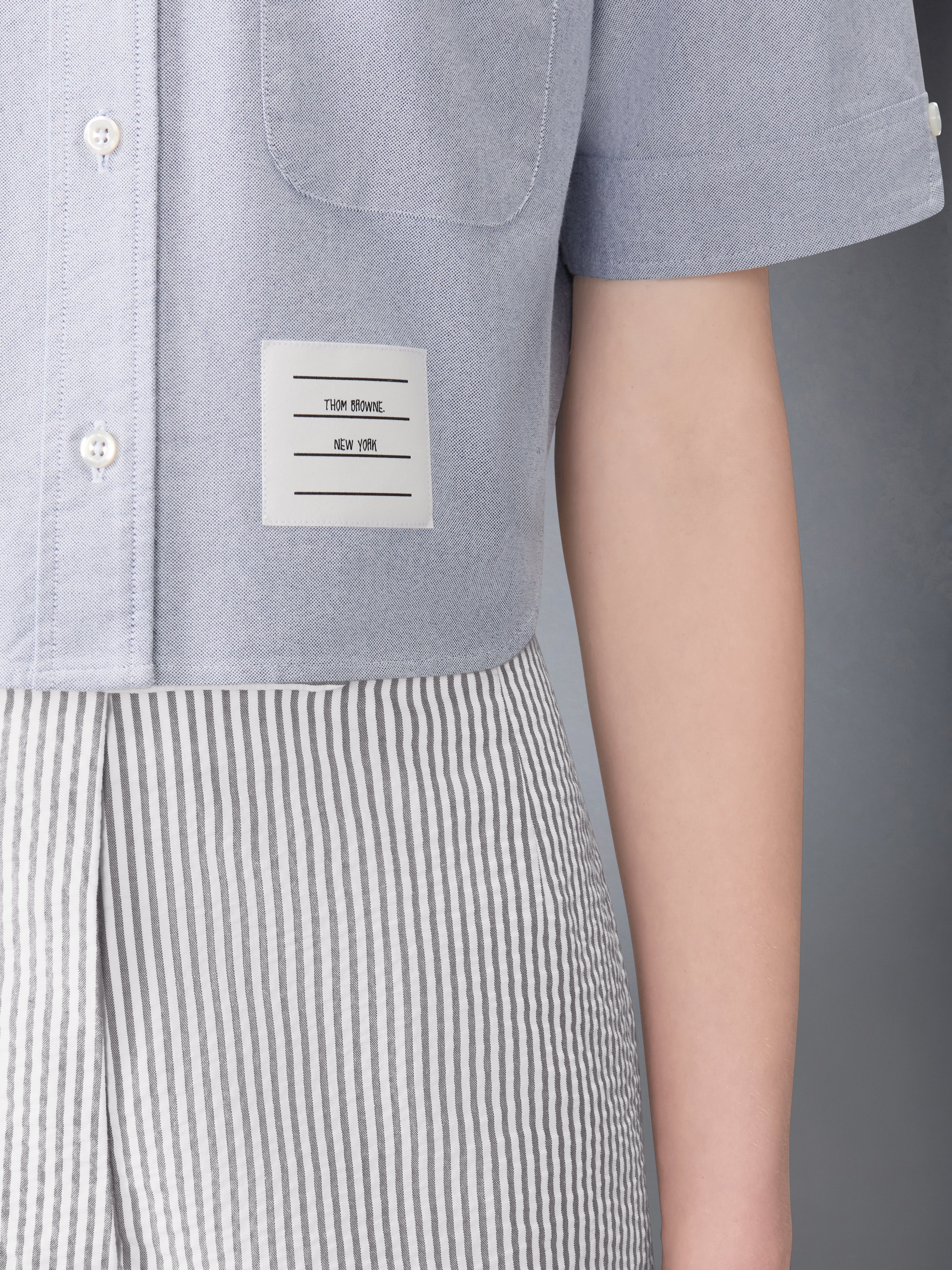 OXFORD CROPPED SHORT SLEEVE SHIRT - 6