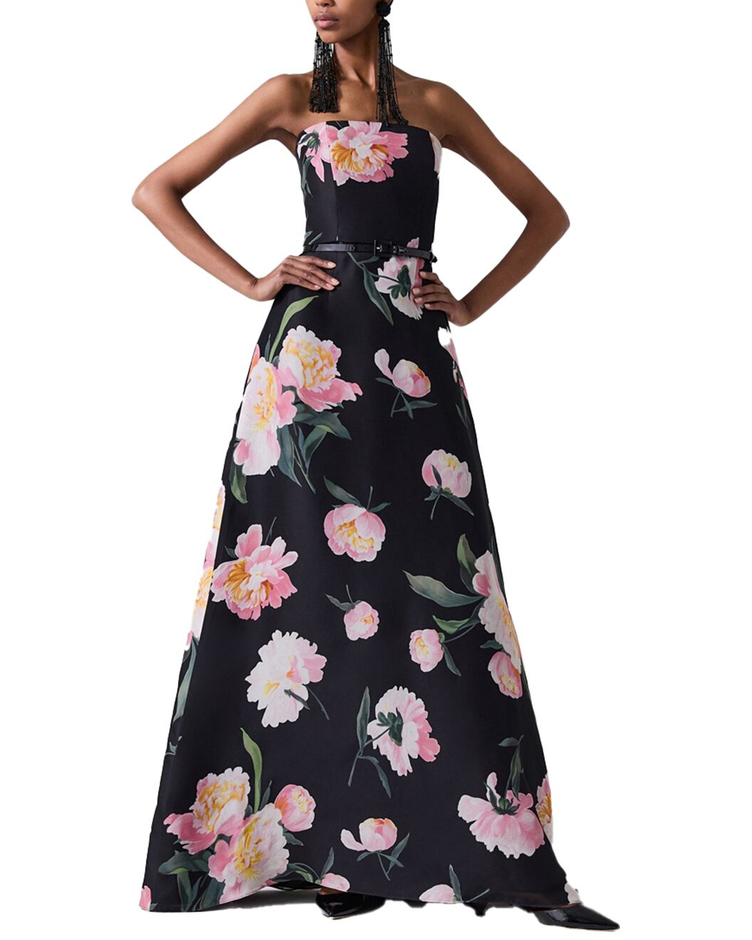 Carolina Herrera Strapless Silk A-Line Gown - 1
