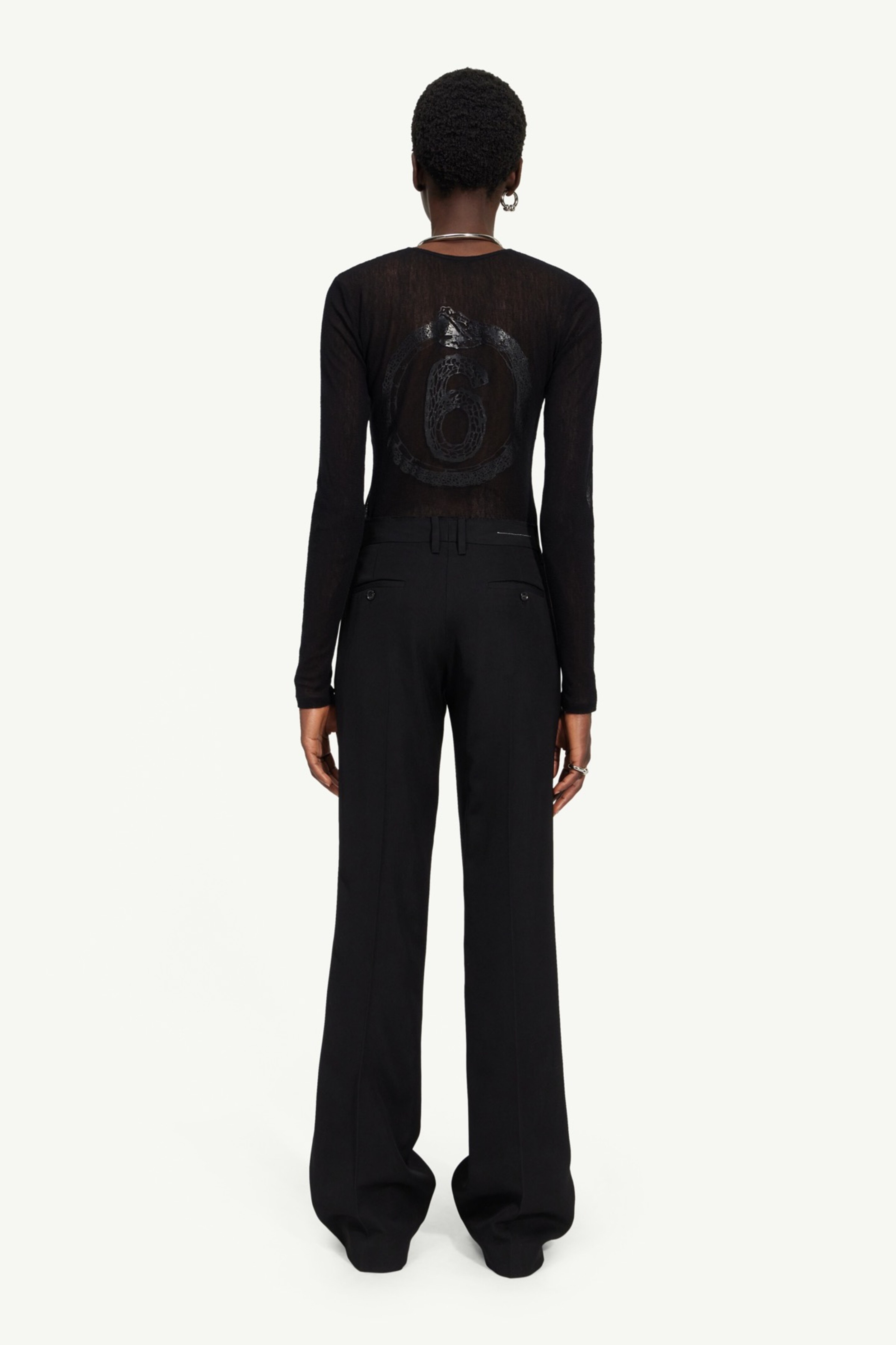 Wool gabardine flares - 4
