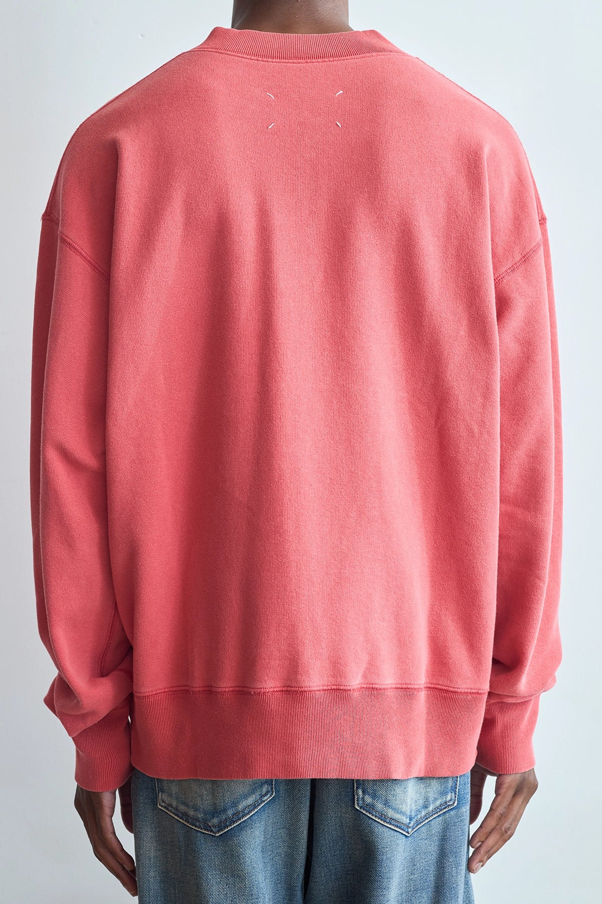 Maison Margiela Half Zip Sweatshirt Vintage Red - 5