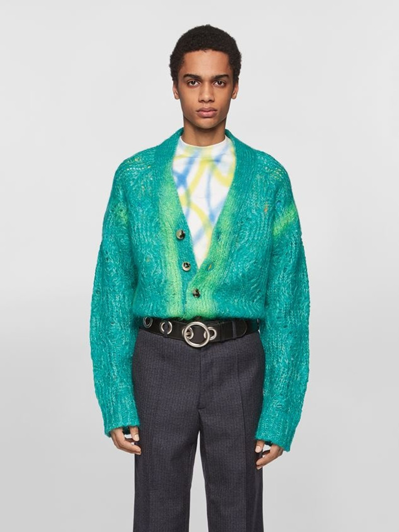 Marni MOHAIR CARDIGAN WITH BUTTONING AND SLEEVES CONTRAST-SPRAYED outlook