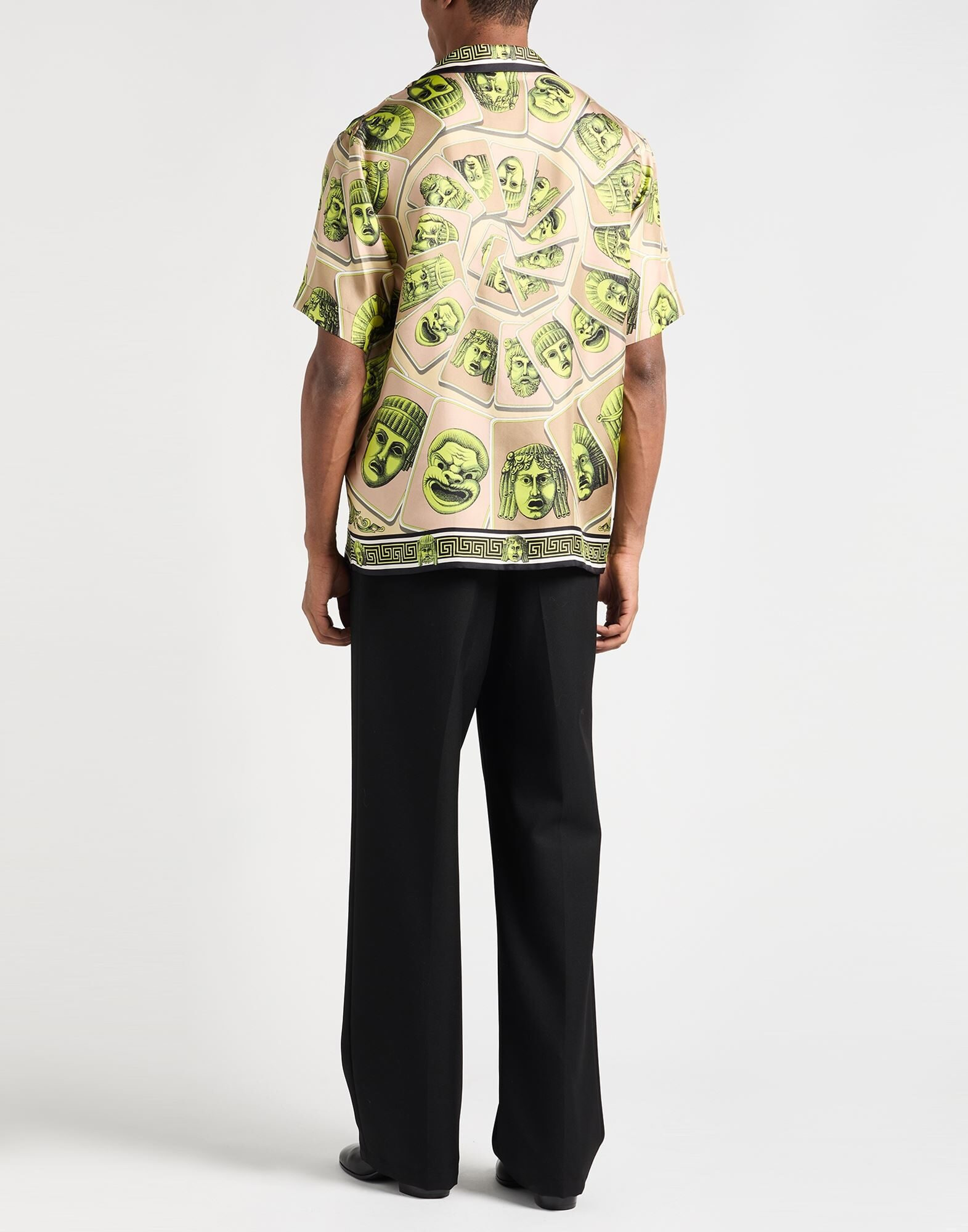 Beige Men's Patterned Shirt - 3