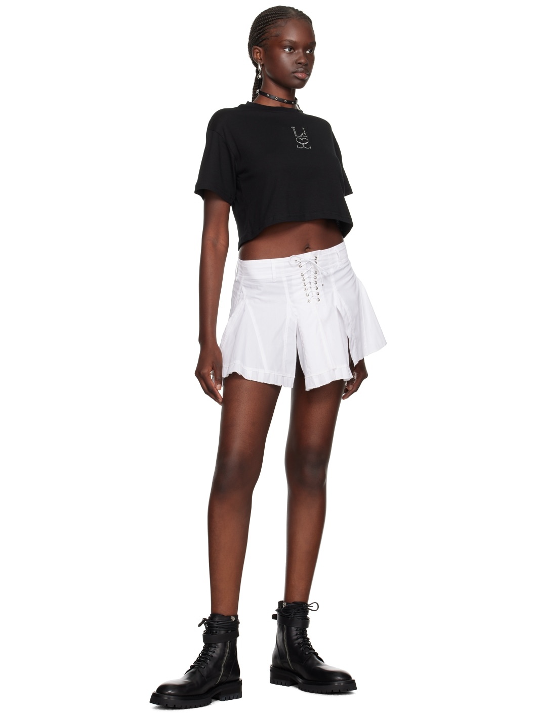 Black Crystal-Cut T-Shirt - 4