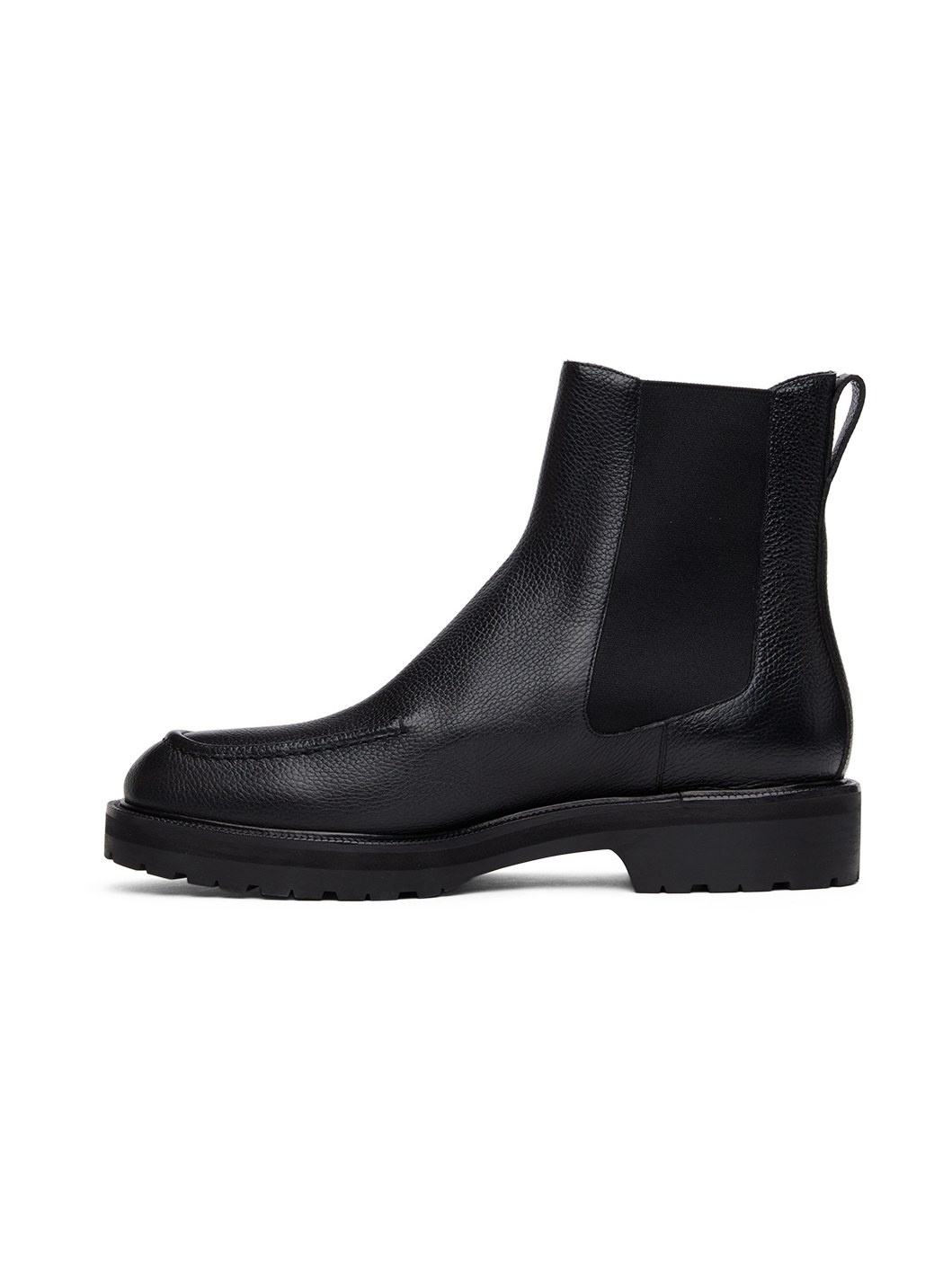 Black Pebble Grain Chelsea Boots - 3