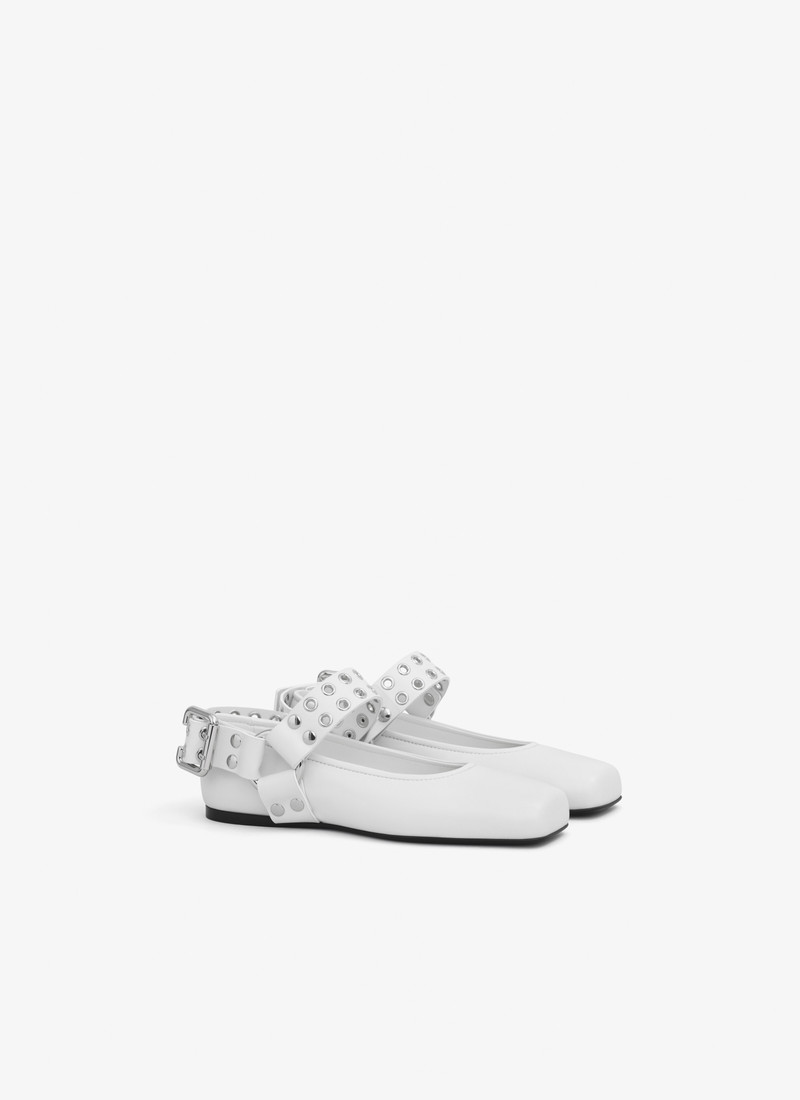 Alaïa BIKER BALLET FLATS IN CALFSKIN outlook