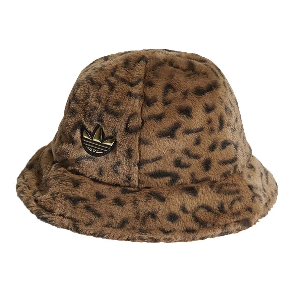 adidas Originals SPRT Faux Fur Printed Bucket Hat 'Brown Black' H35548 - 1