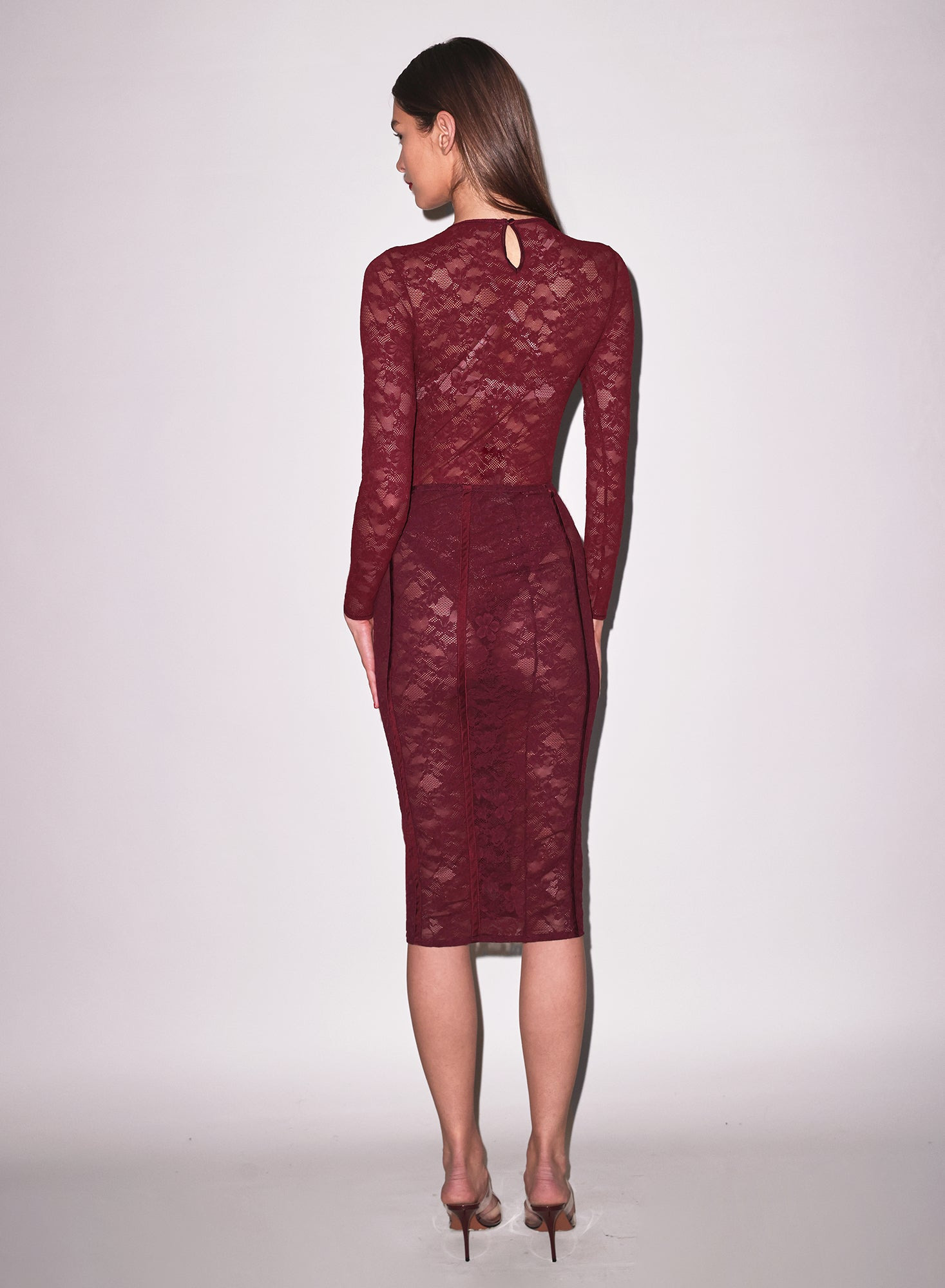 Le Stretch Lace Long Sleeve Bodysuit - 6