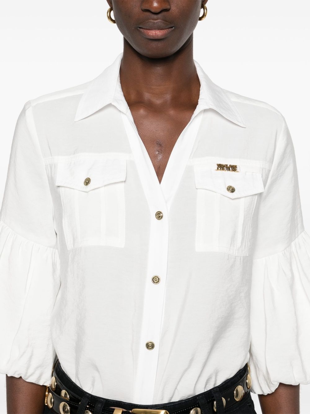 logo-plaque shirt - 5