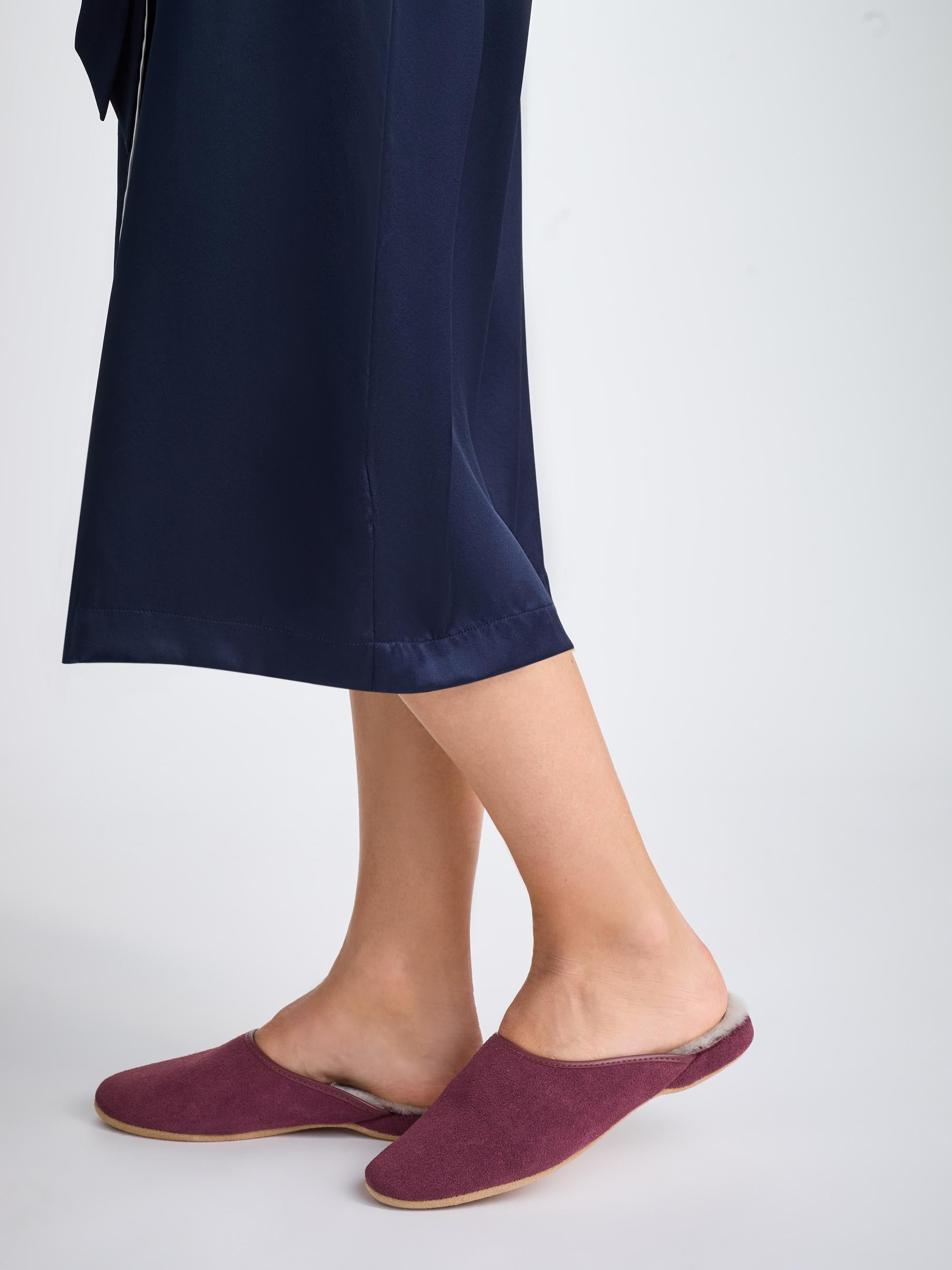 Women's Mule Slippers Imogen Suede Sheepskin Bordeaux - 6